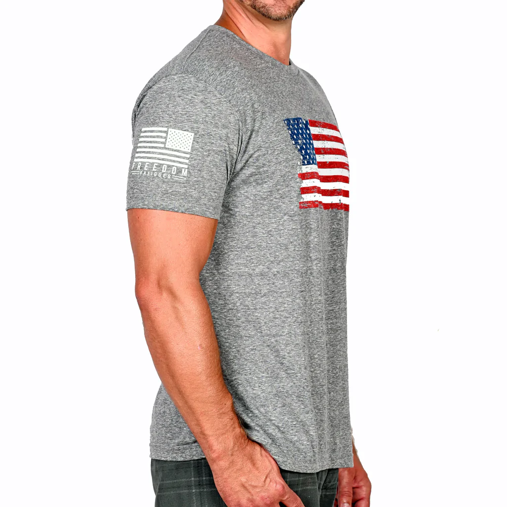 Mens Vintage American flag Patriotic T-Shirt