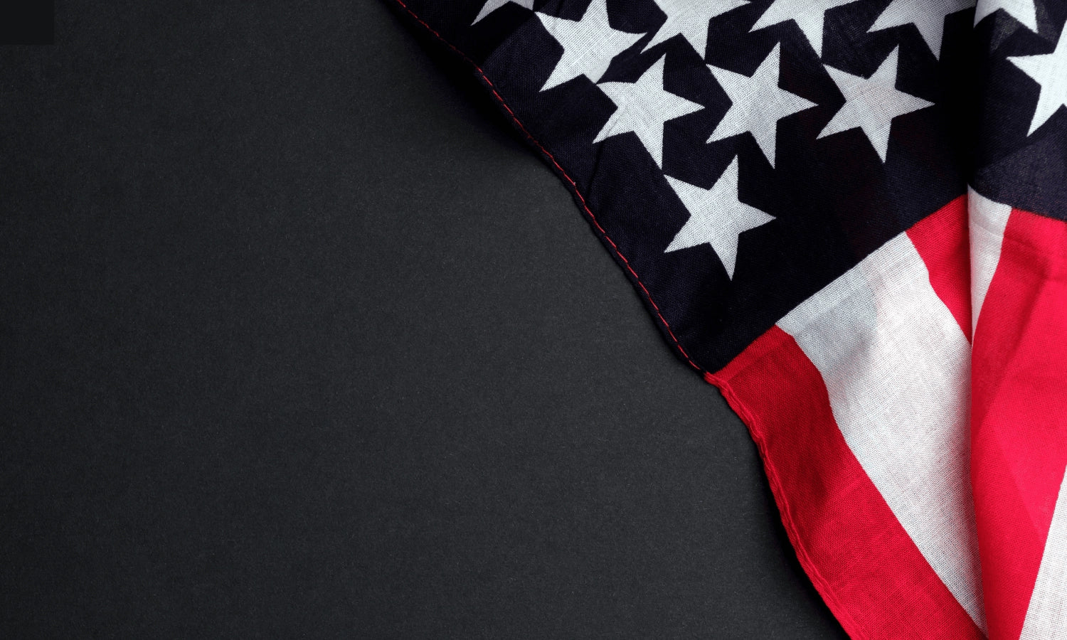 American flag on a dark gray background