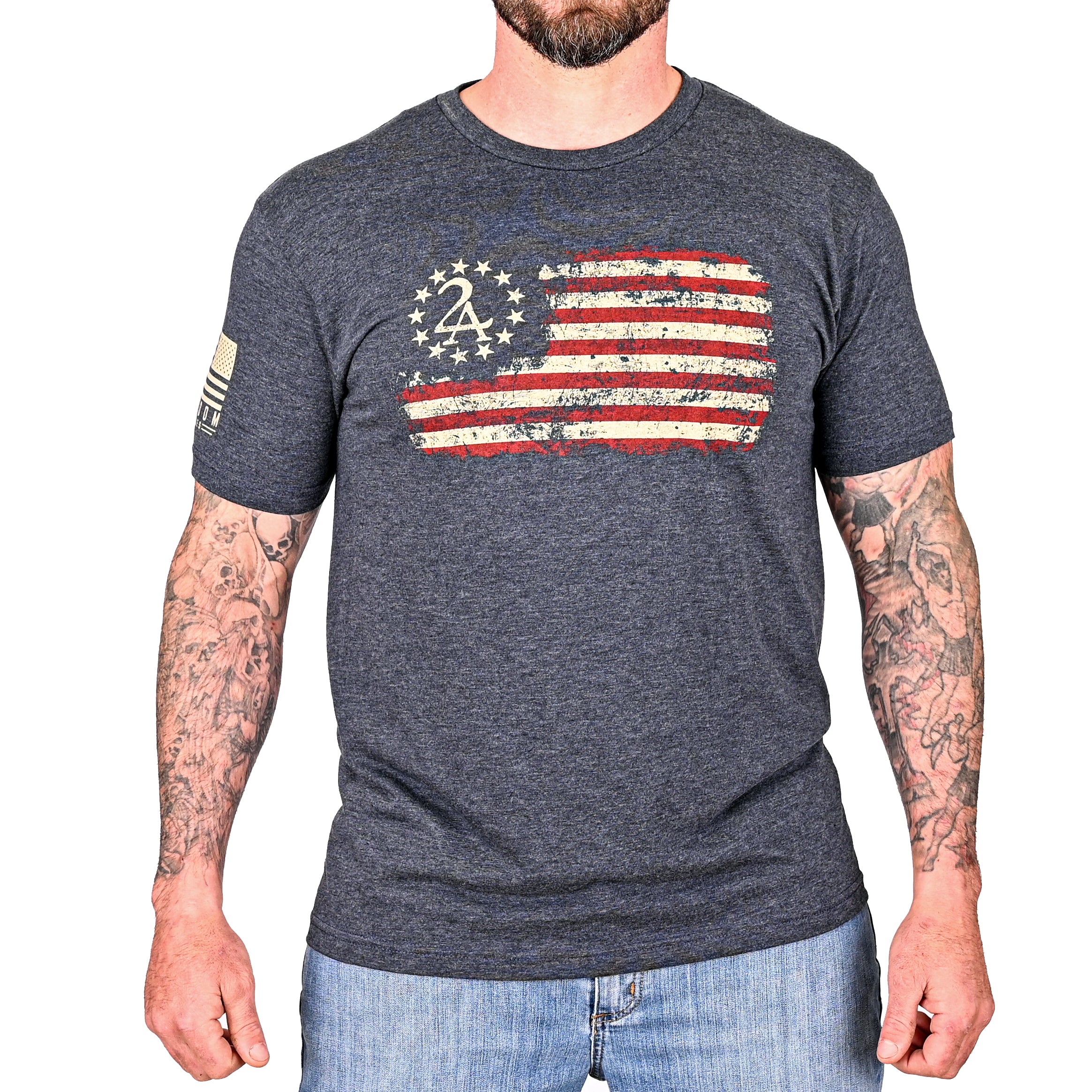 Buy 2A Betsy Ross Flag Patriotic T-Shirt - Freedom Fatigues