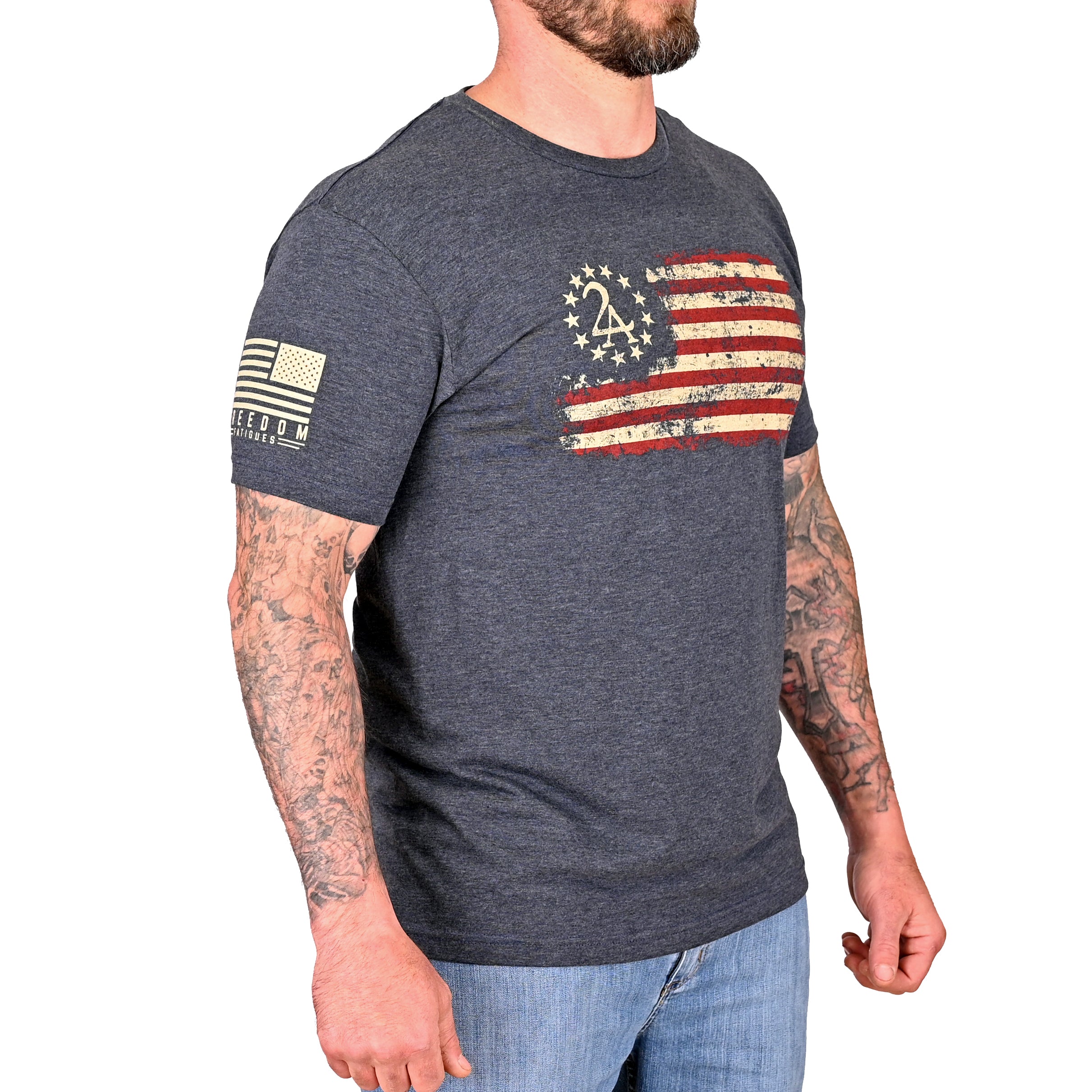 Buy 2A Betsy Ross Flag Patriotic T-Shirt - Freedom Fatigues