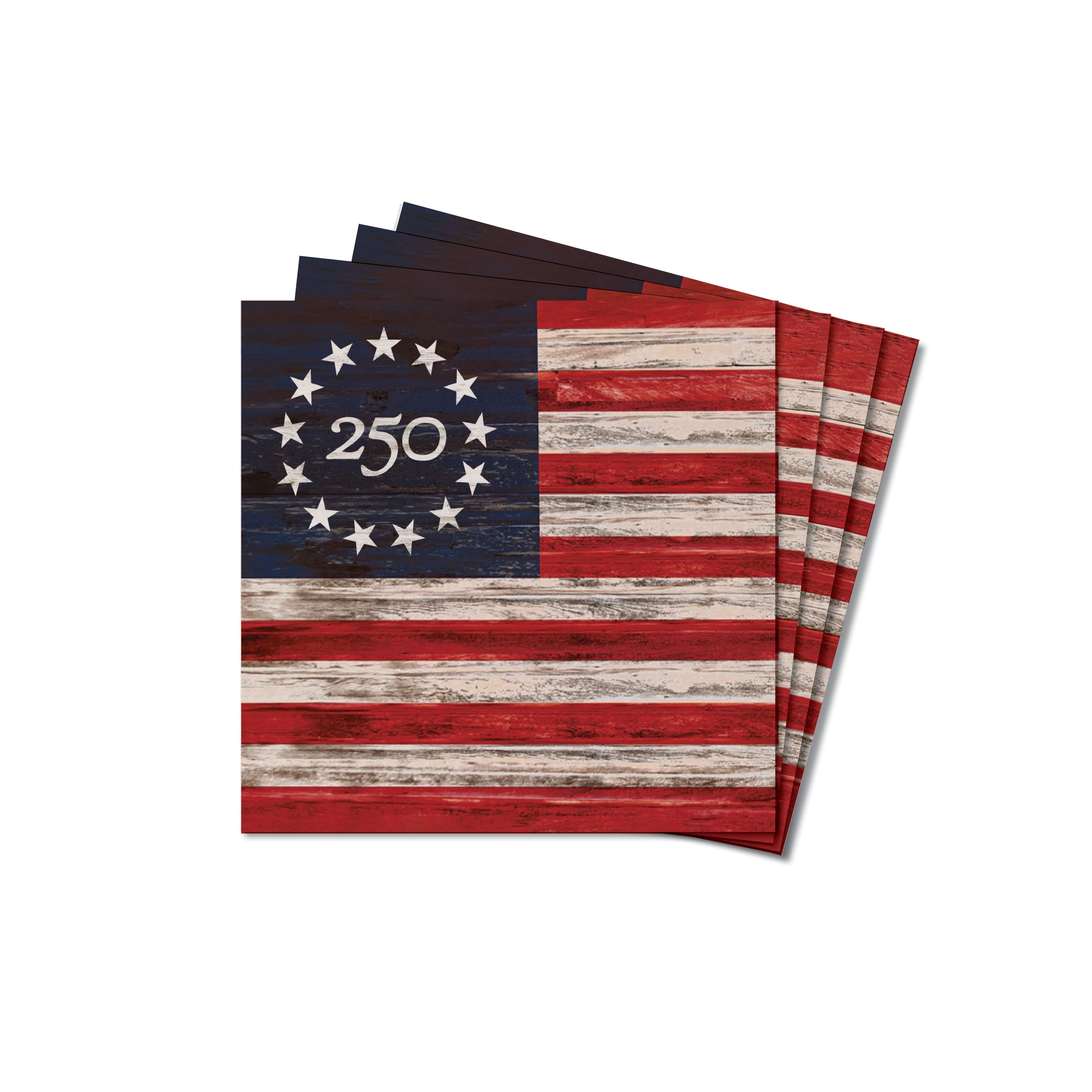 Freedom 250 Flag Coaster Set