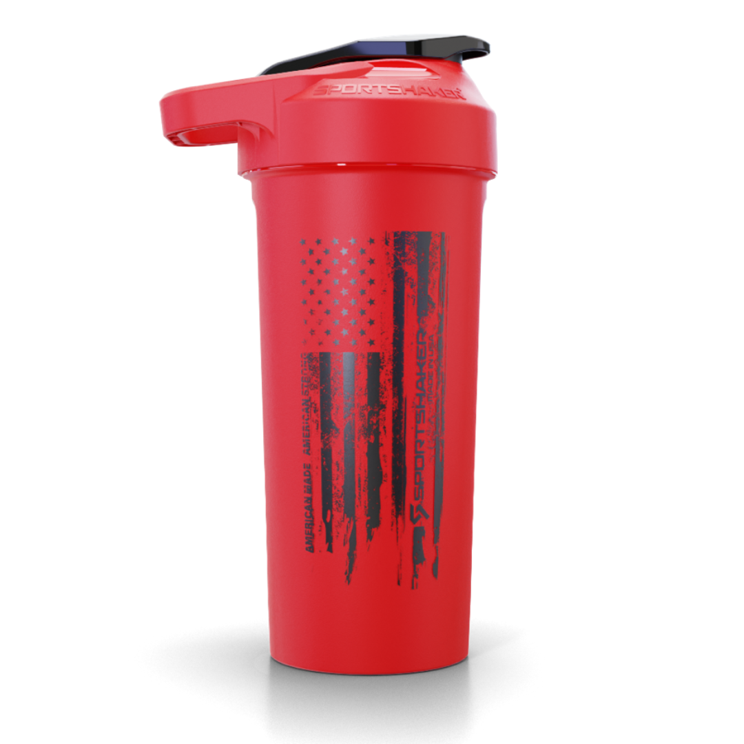 American Flag Fire Red Shaker Bottle