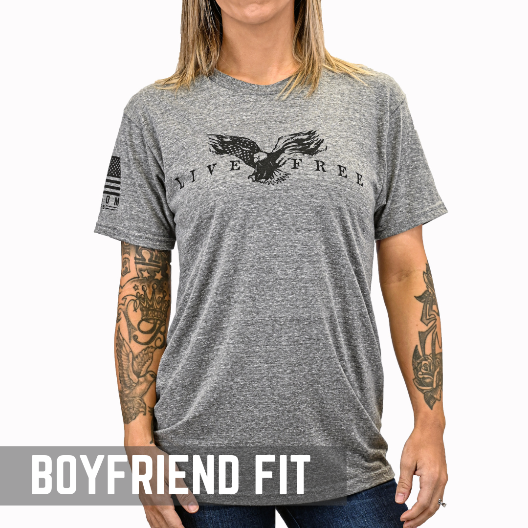 Women's Live Free Patriotic T-Shirt for Sale