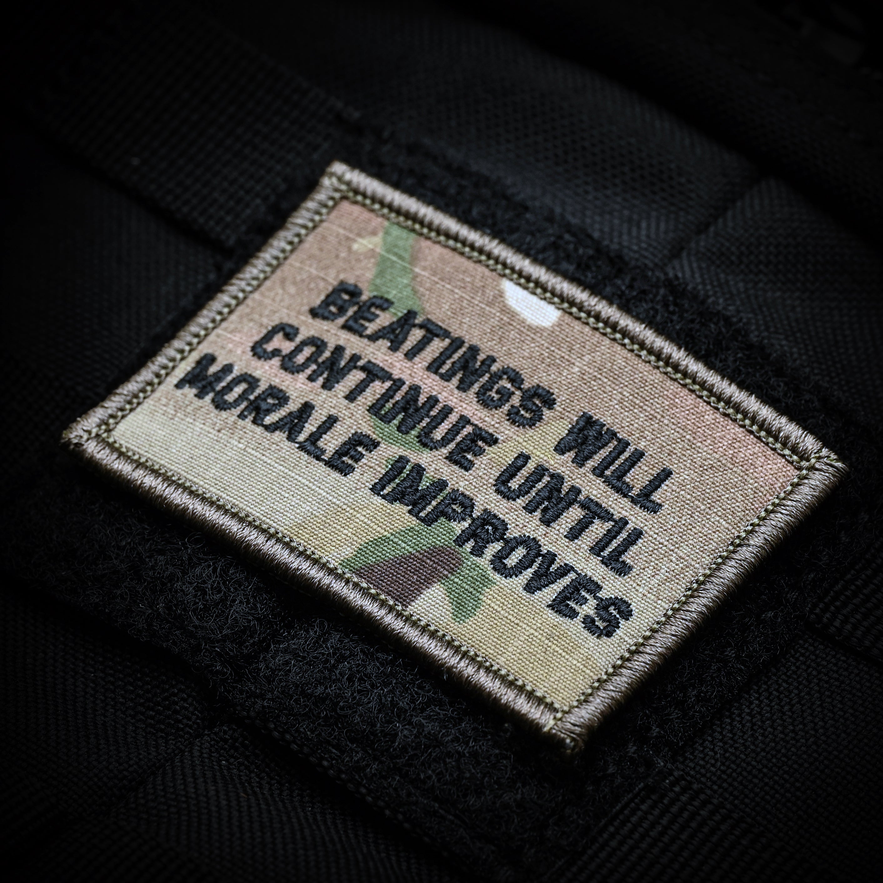 Beatings Will Continue Until Morale Improves 2x3 Velcro Patch