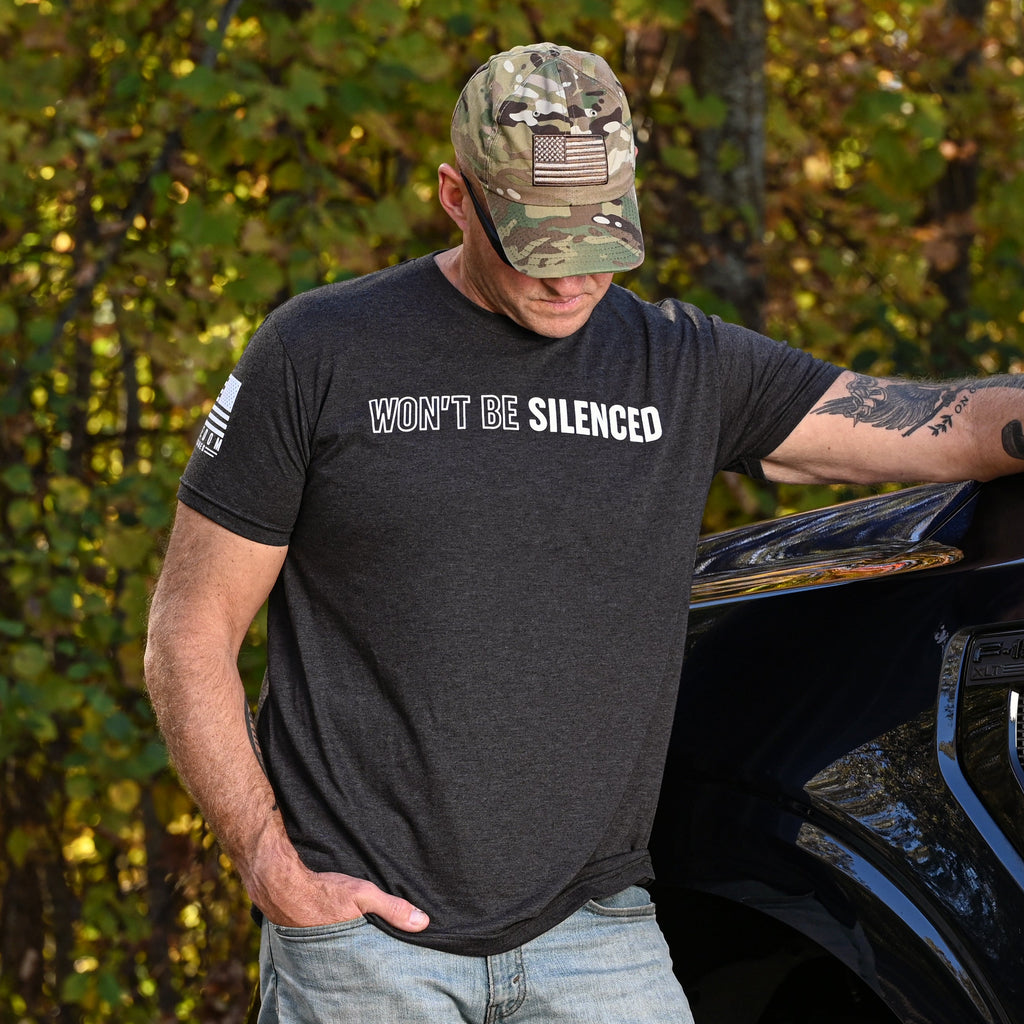Men's Won't Be Silenced First Amendment Patriotic T-Shirt