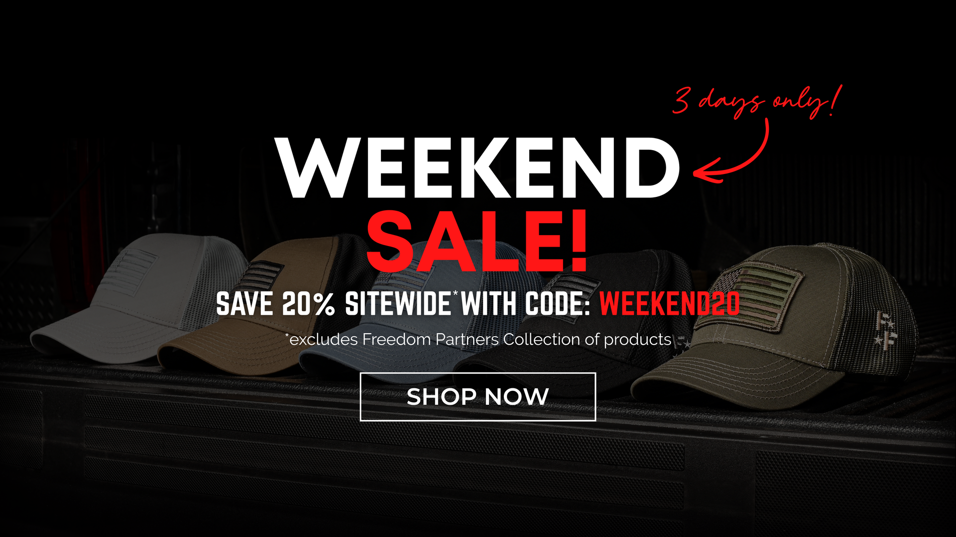 Weekend Sale! Save 20%.