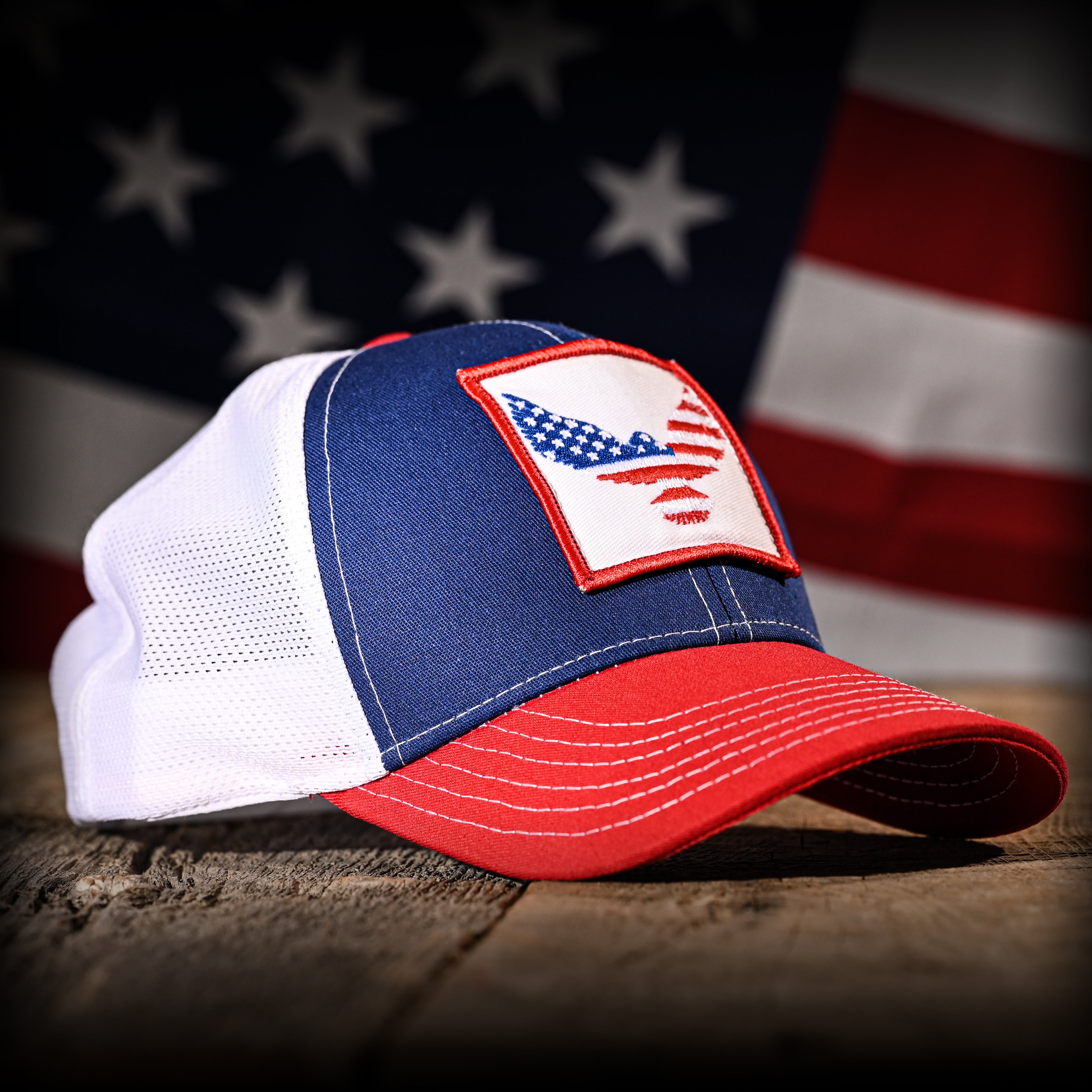 Buy Freedom Eagle Red White & Blue Trucker Hat