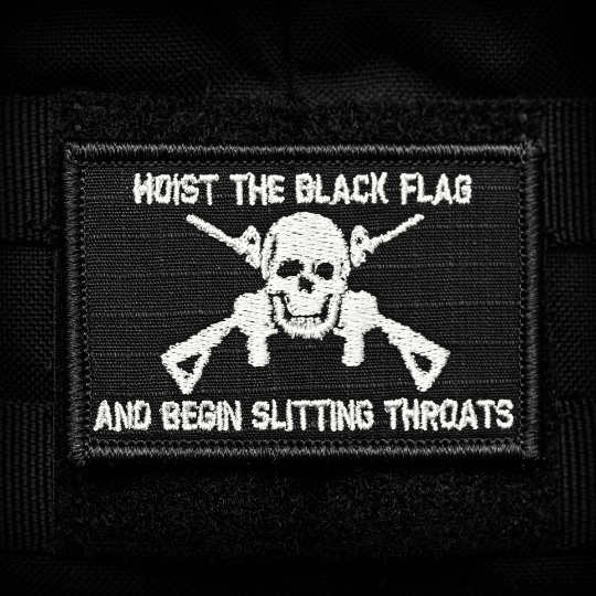 Hoist The Black Flag 2x3 Velcro Patch