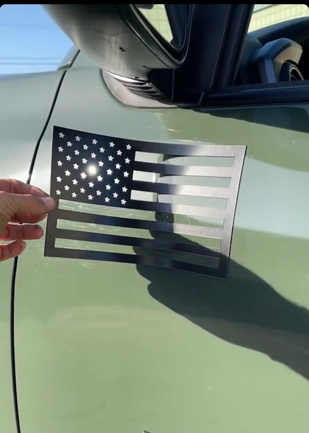 Black American Flag Vehicle Magnets