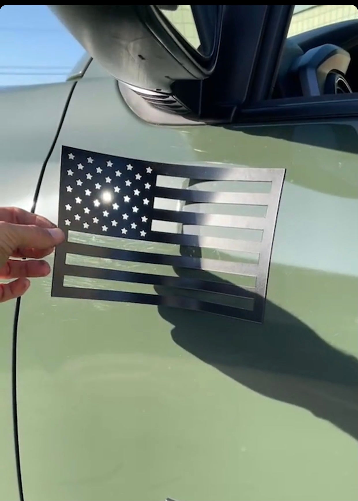 Black American Flag Vehicle Magnets