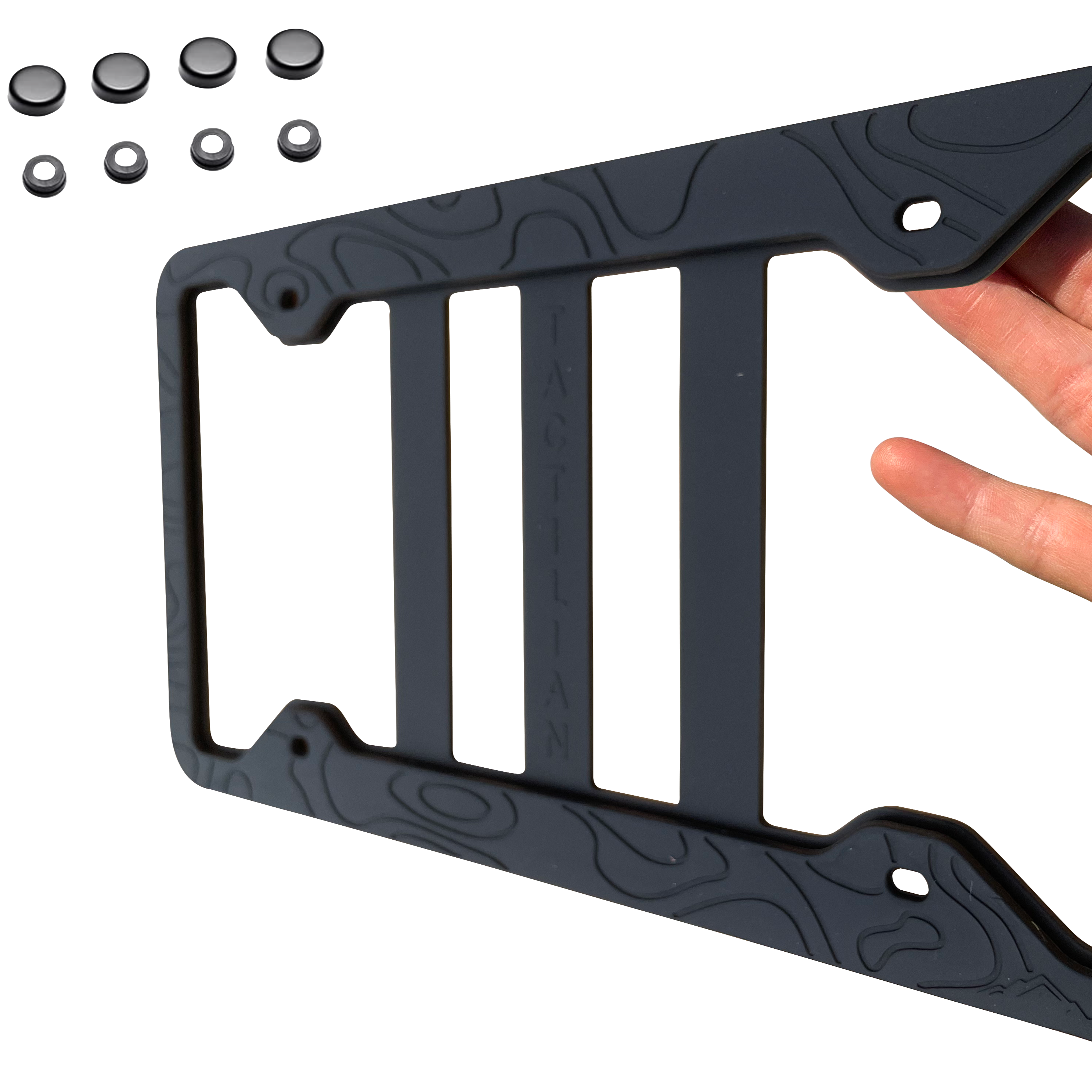 Silicone Topography License Plate Frame