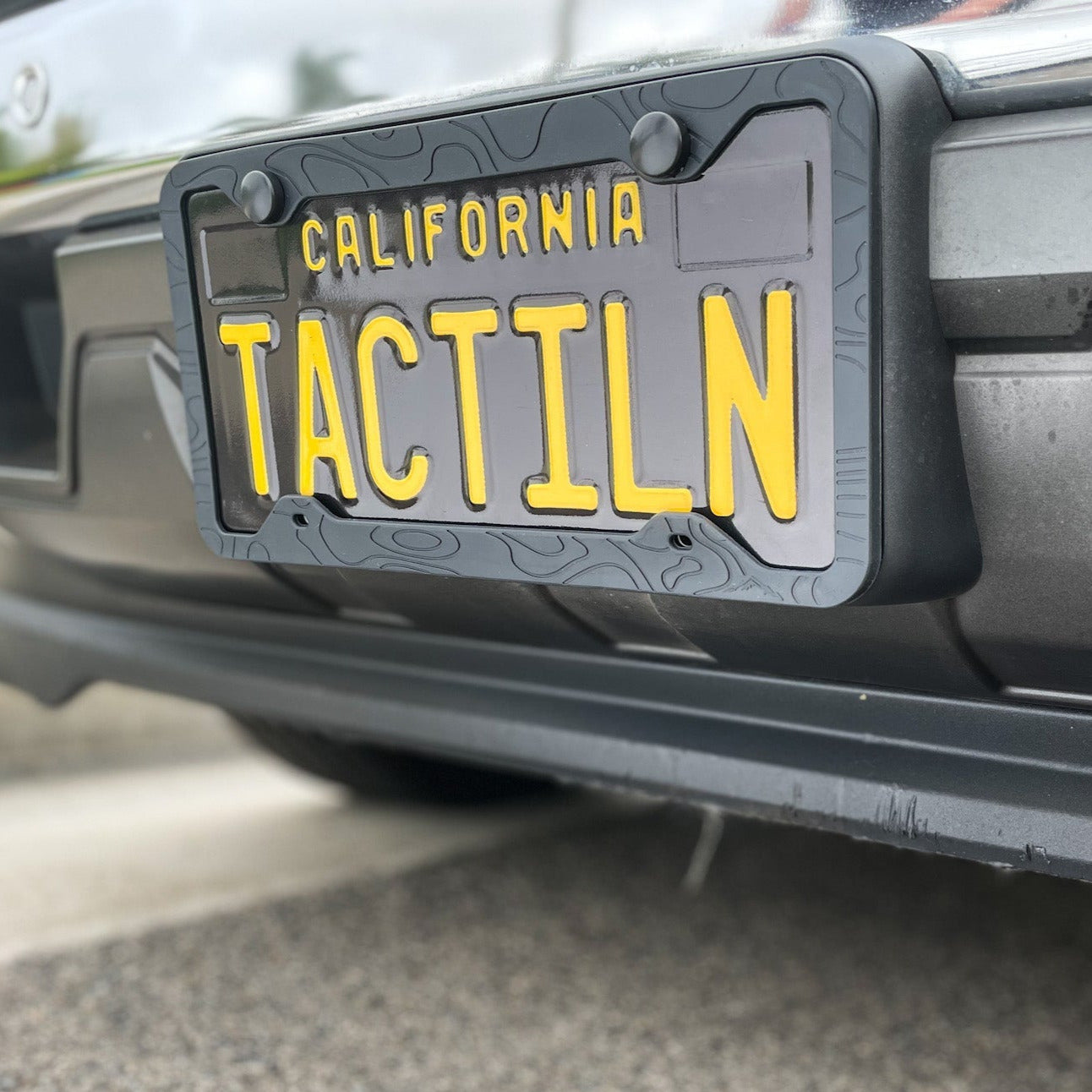 Silicone Topography License Plate Frame