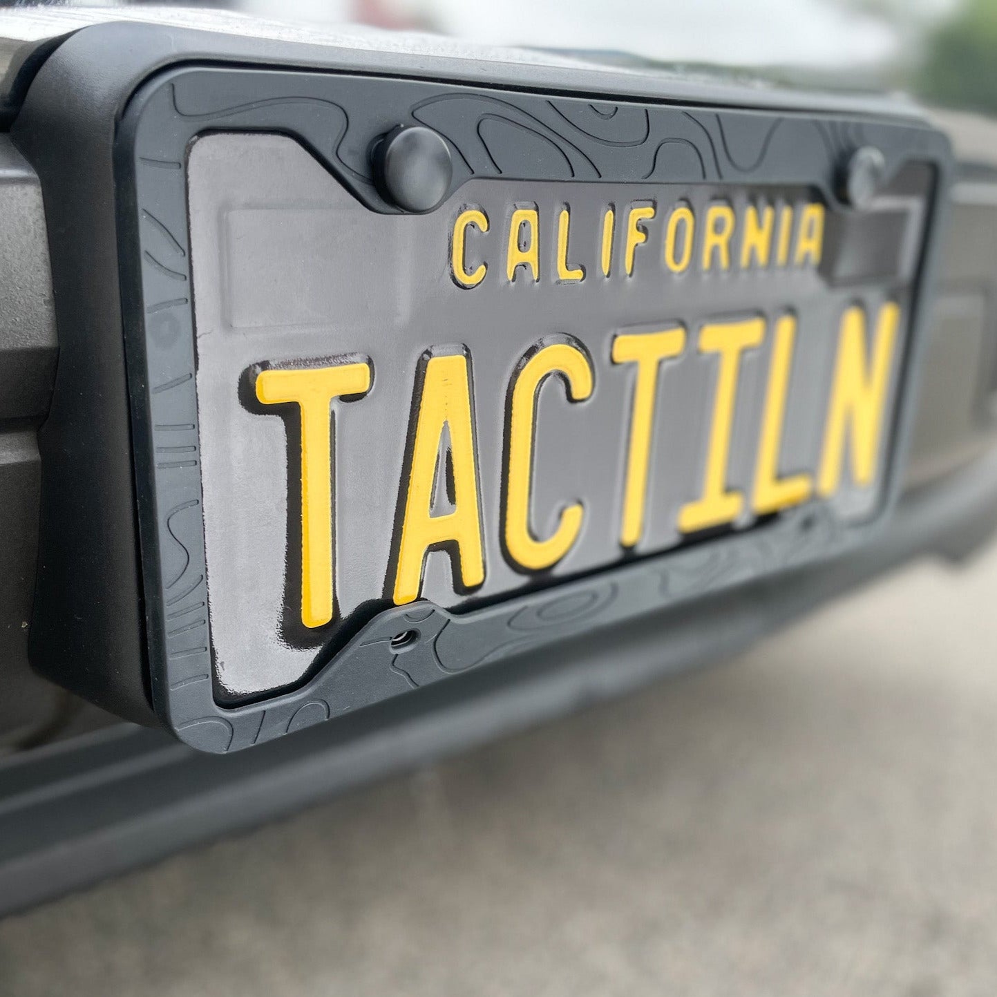 Silicone Topography License Plate Frame
