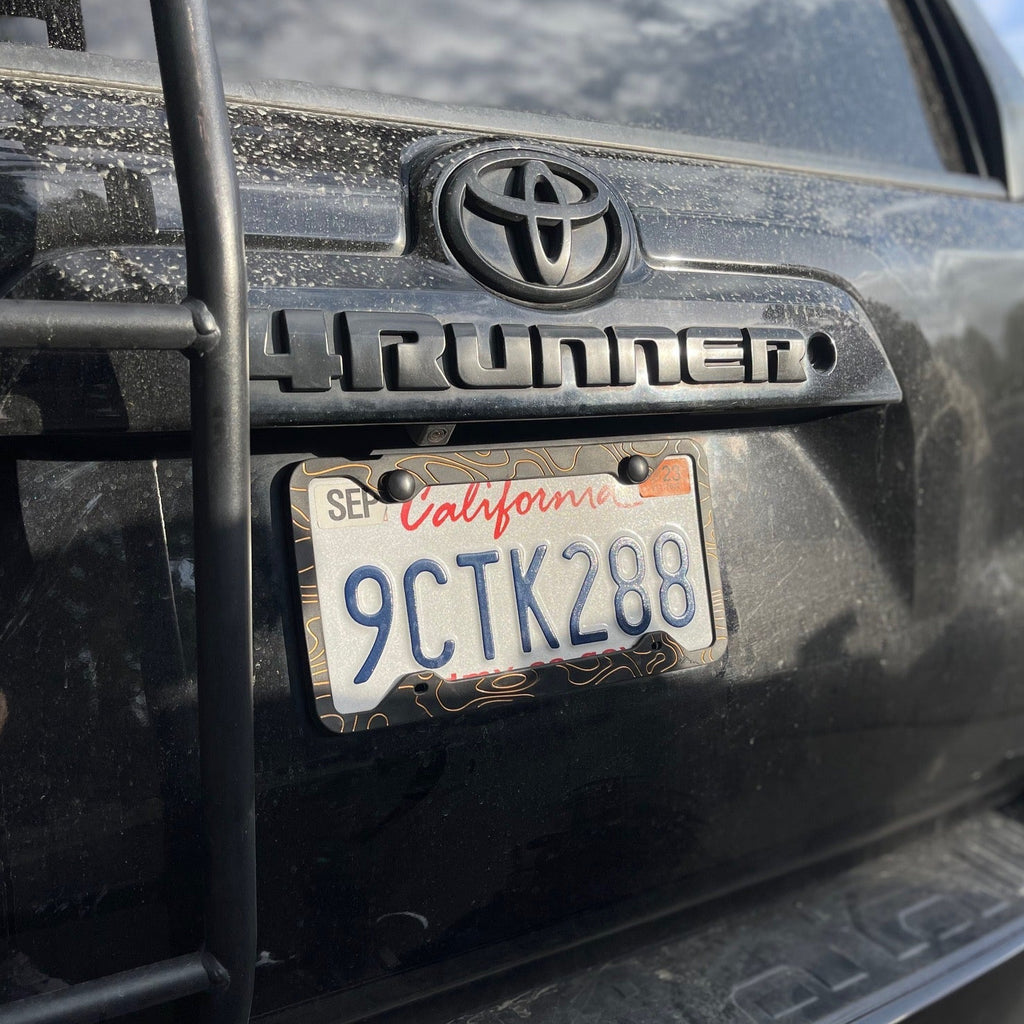 Two Tone Silicone Topographic License Plate Frame