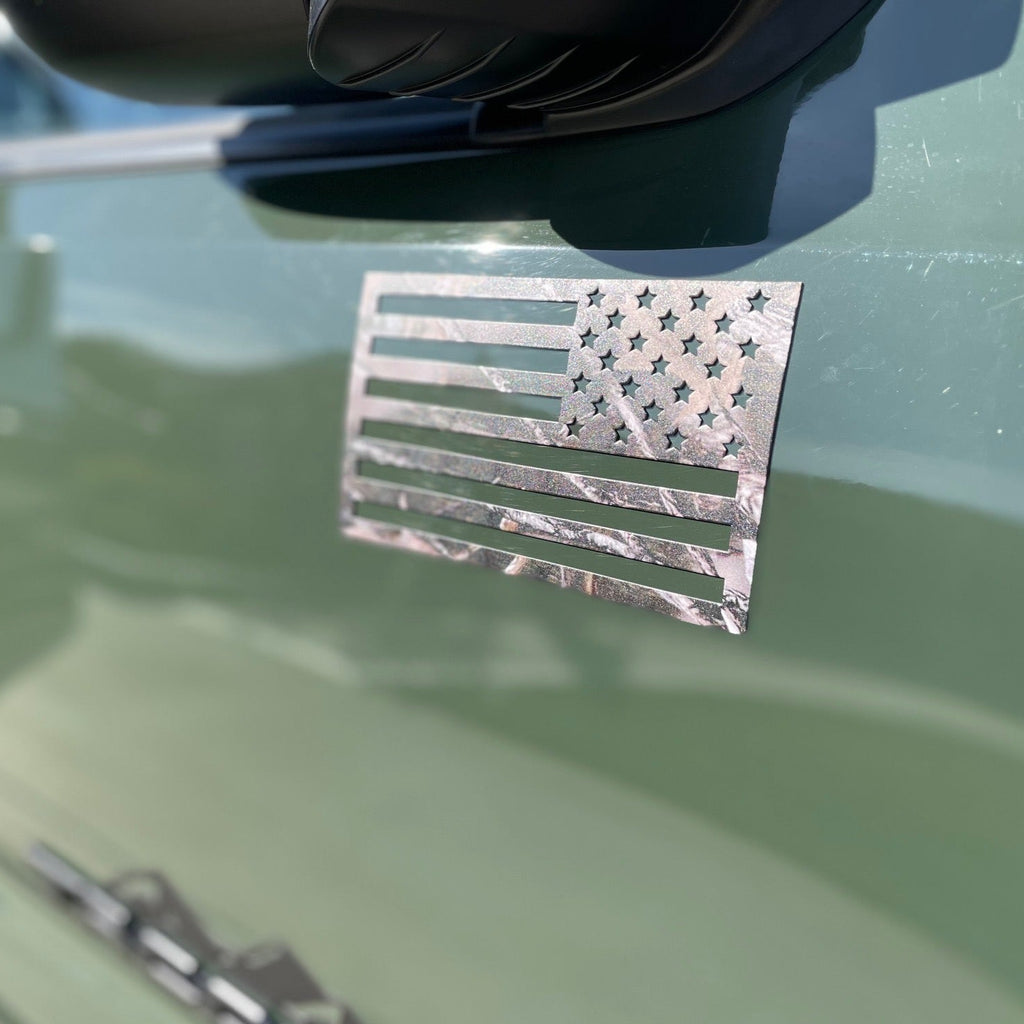 Woodland Ghost Camo American Flag Magnets