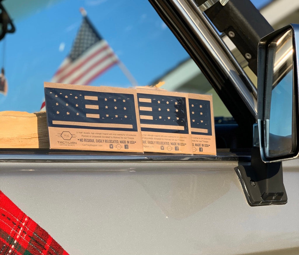 Black American Flag Vehicle Magnets