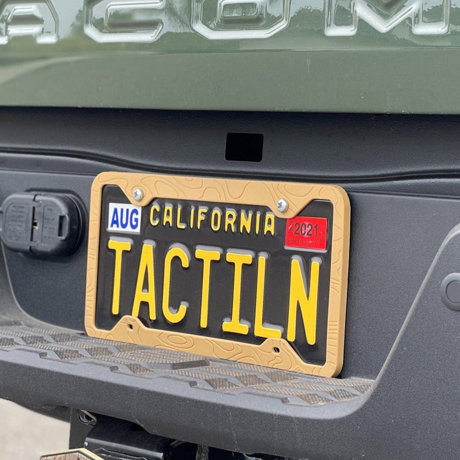 Silicone Topography License Plate Frame