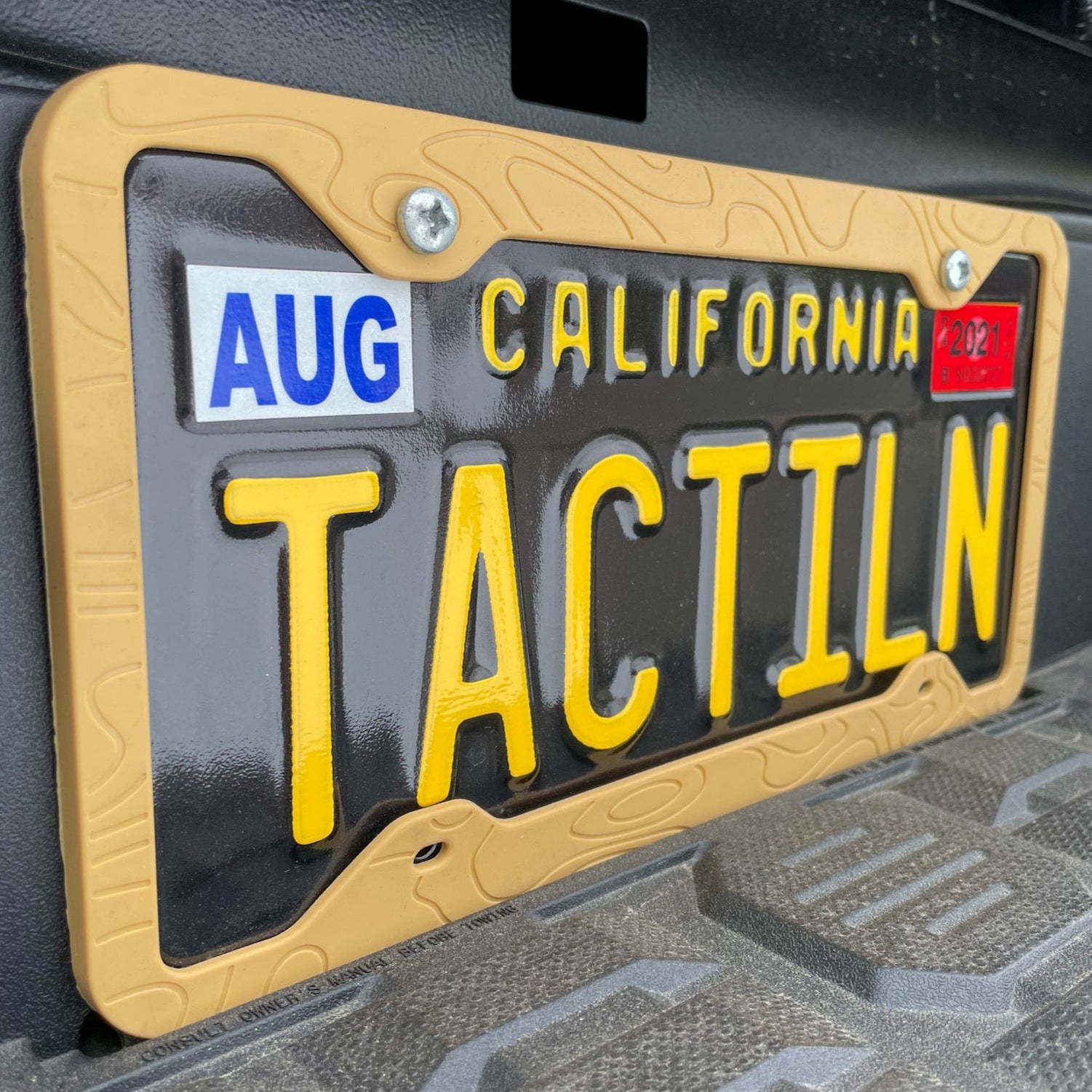 Silicone Topography License Plate Frame
