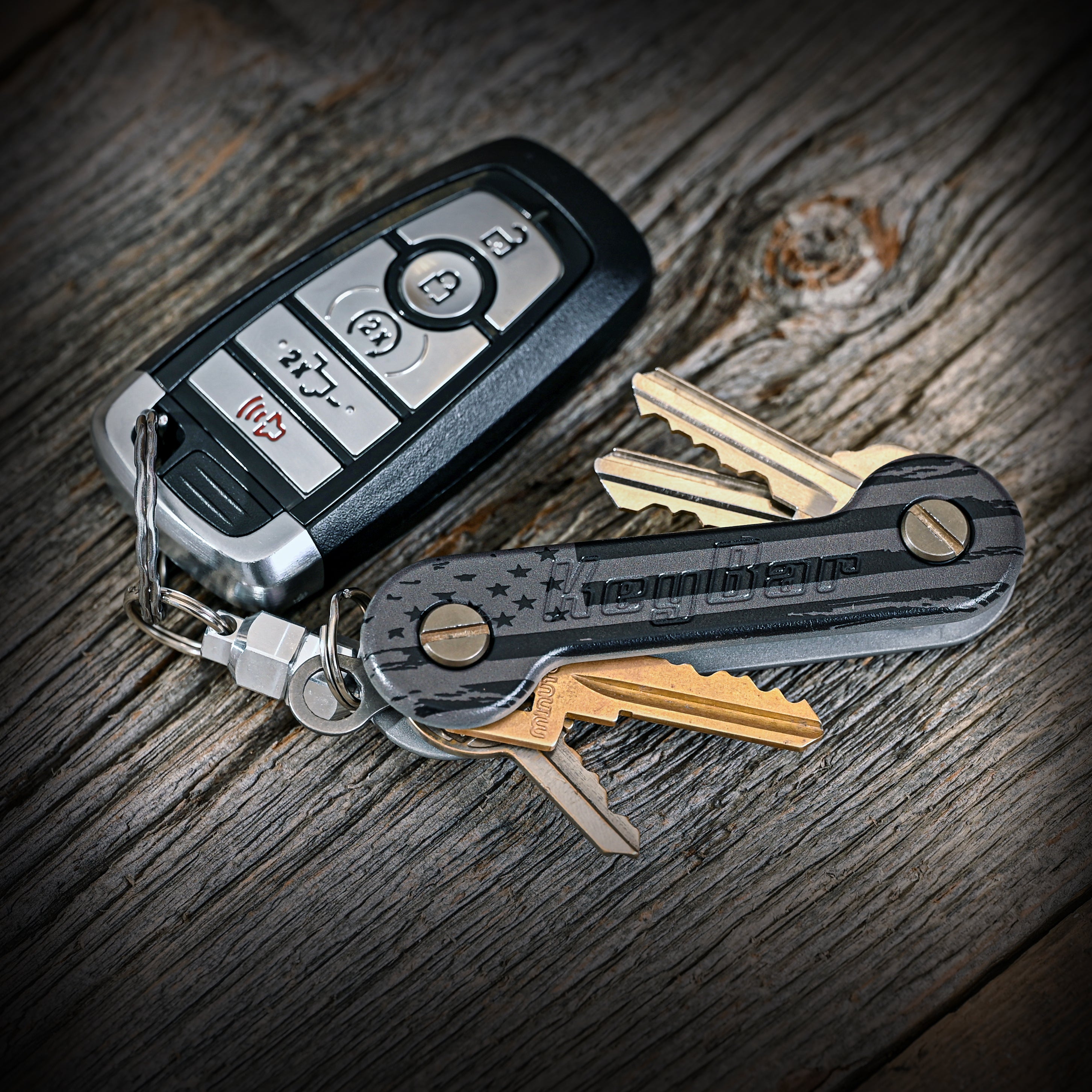 American Flag Key Organizer Black & Gray