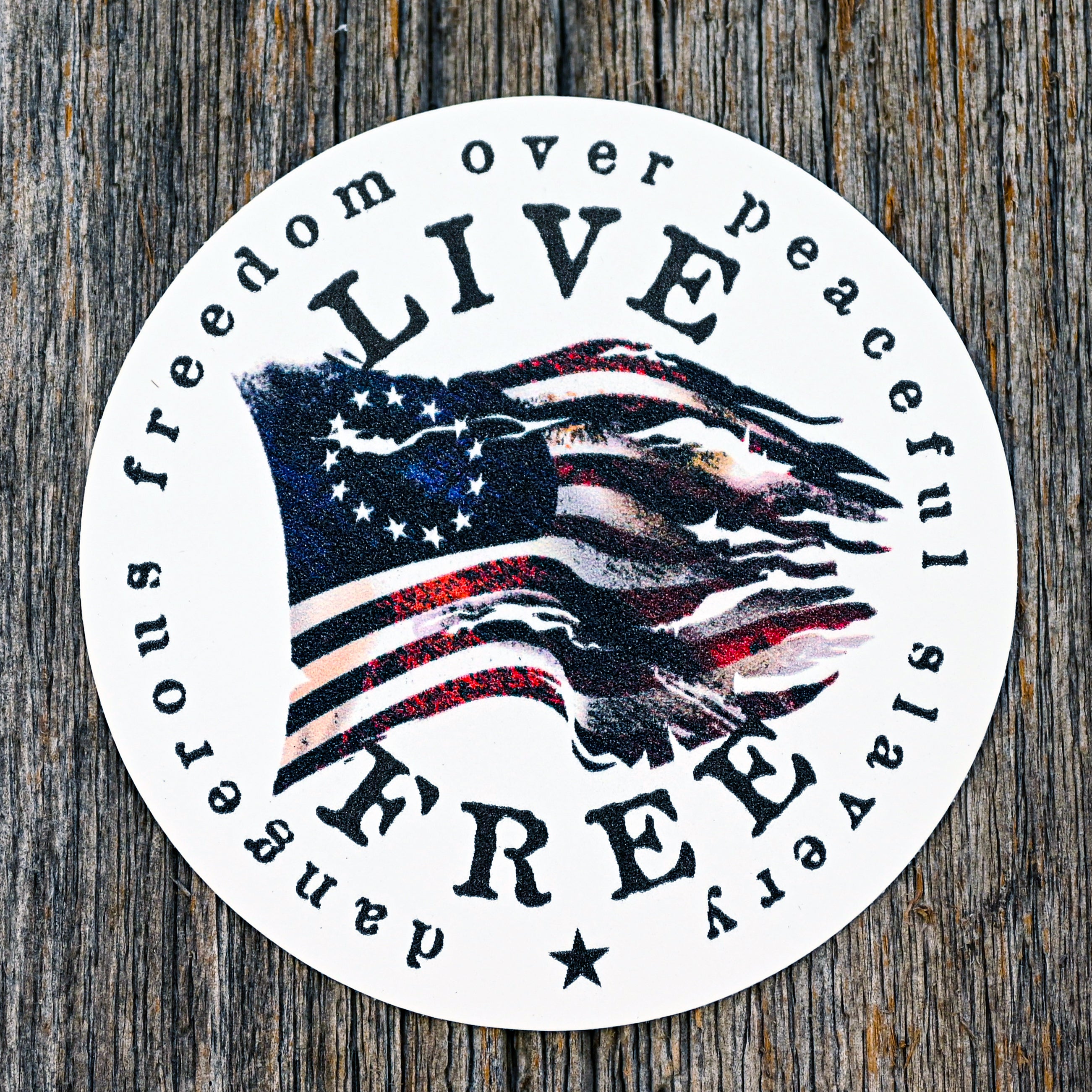 "Live Free" Sticker