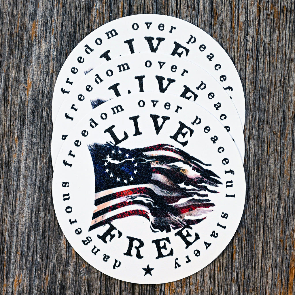 "Live Free" Sticker