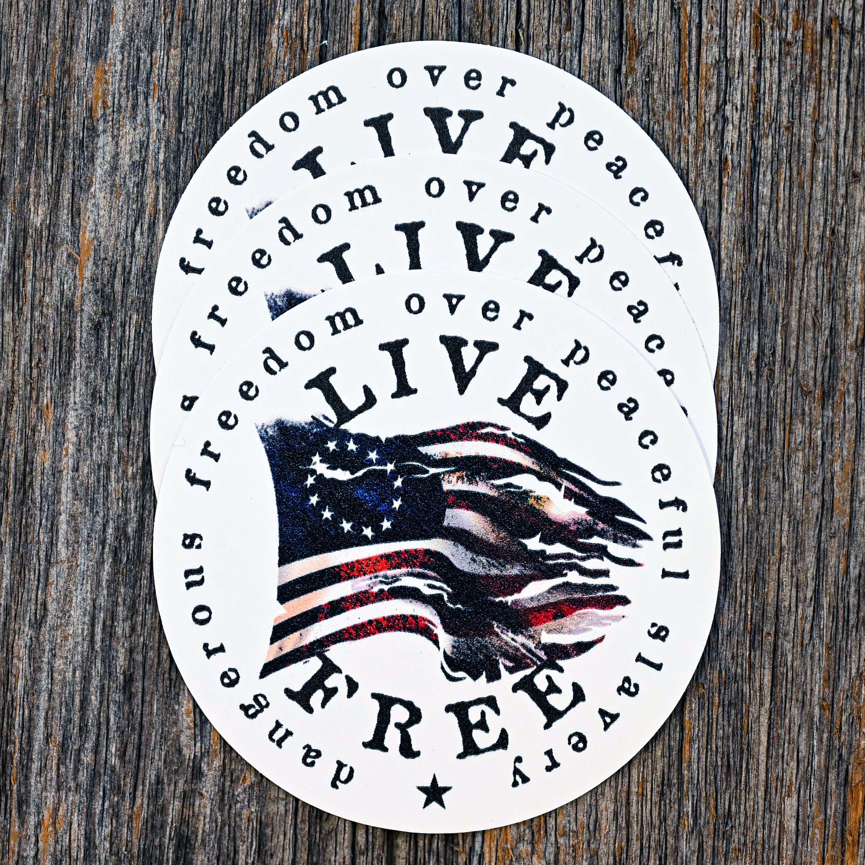 "Live Free" Sticker
