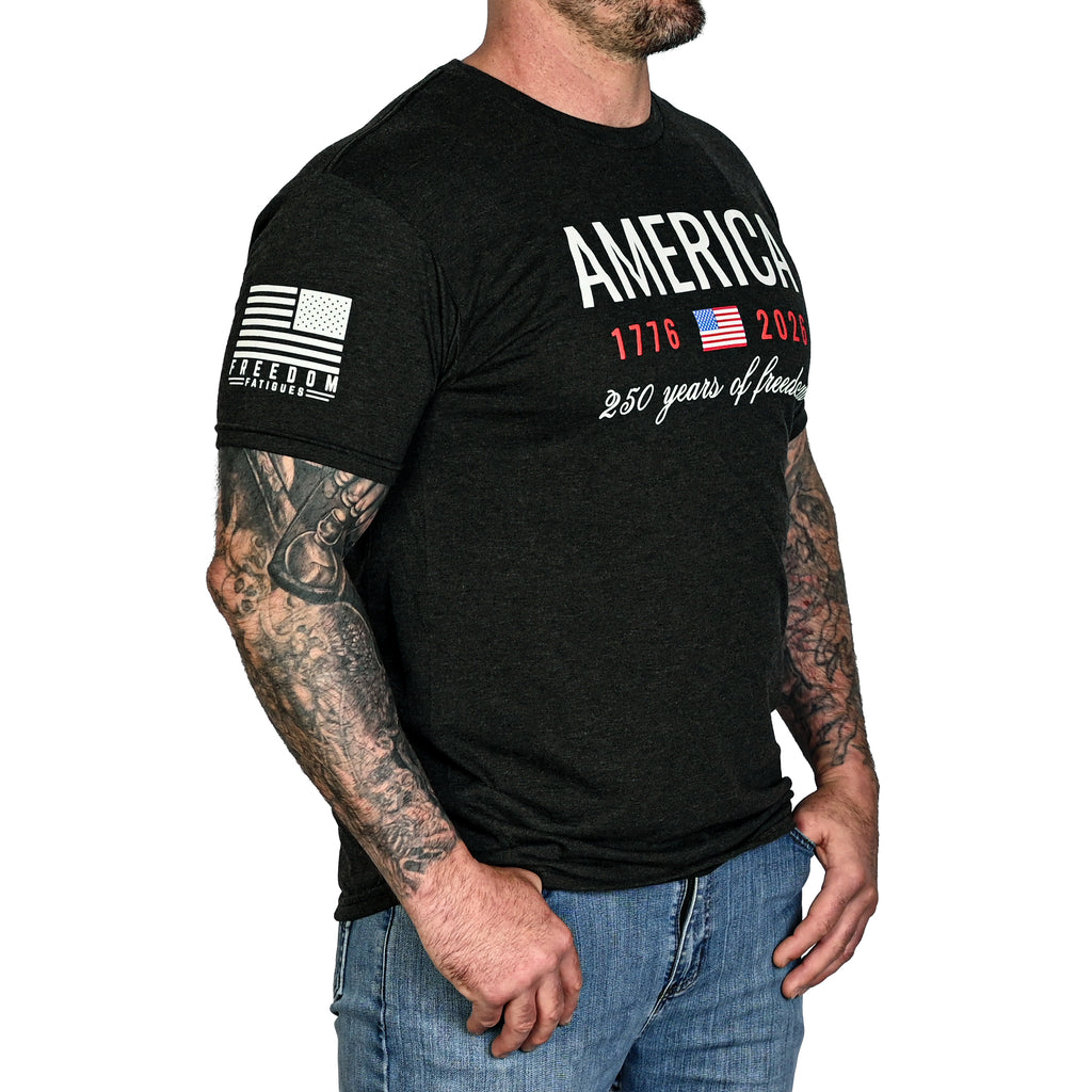 Men's 250 Years of Freedom Patriotic T-Shirt