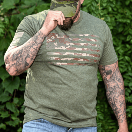Men's MultiCam T-Shirt & Range Hat Patriotic Bundle