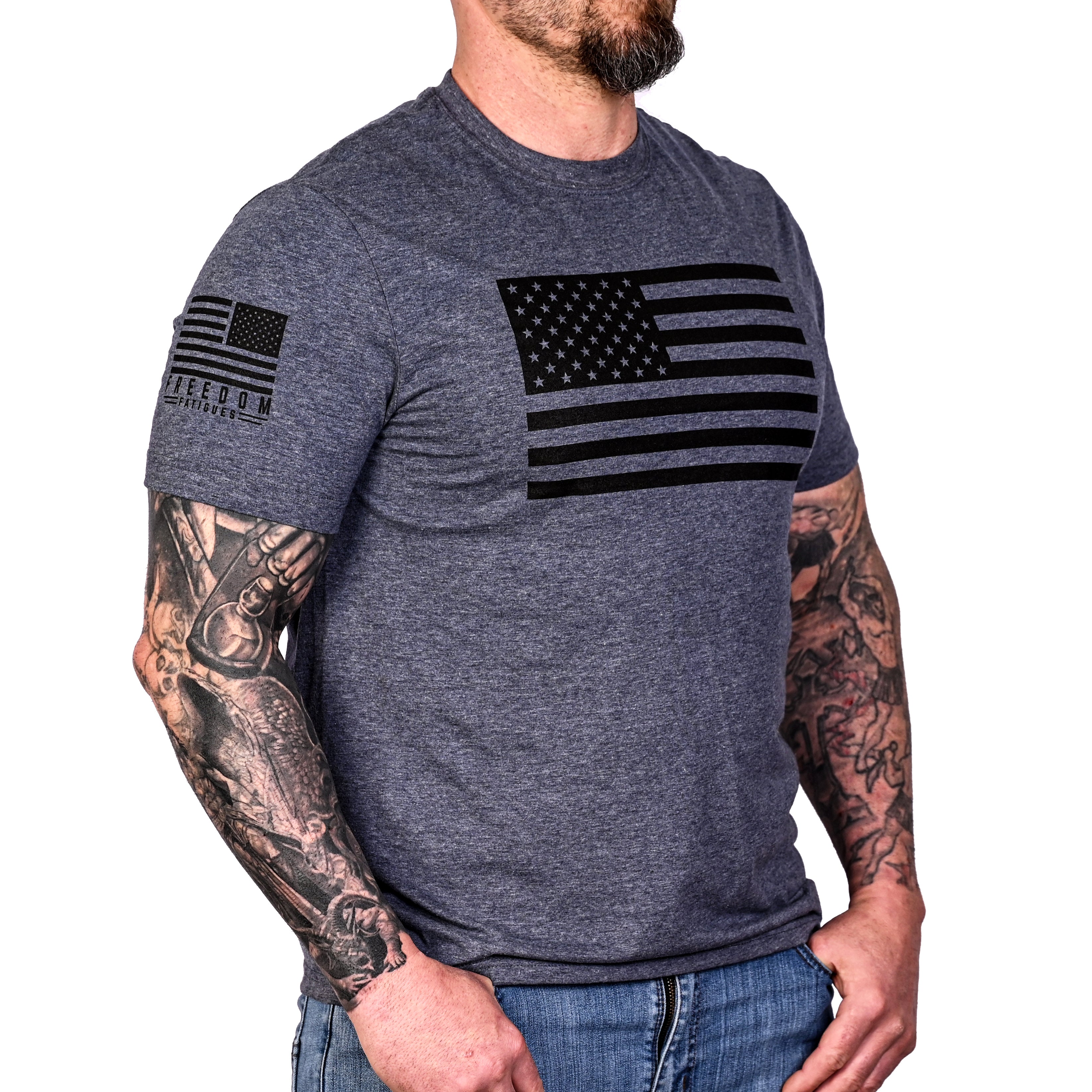 Men's Classic American Flag Patriotic T-Shirt