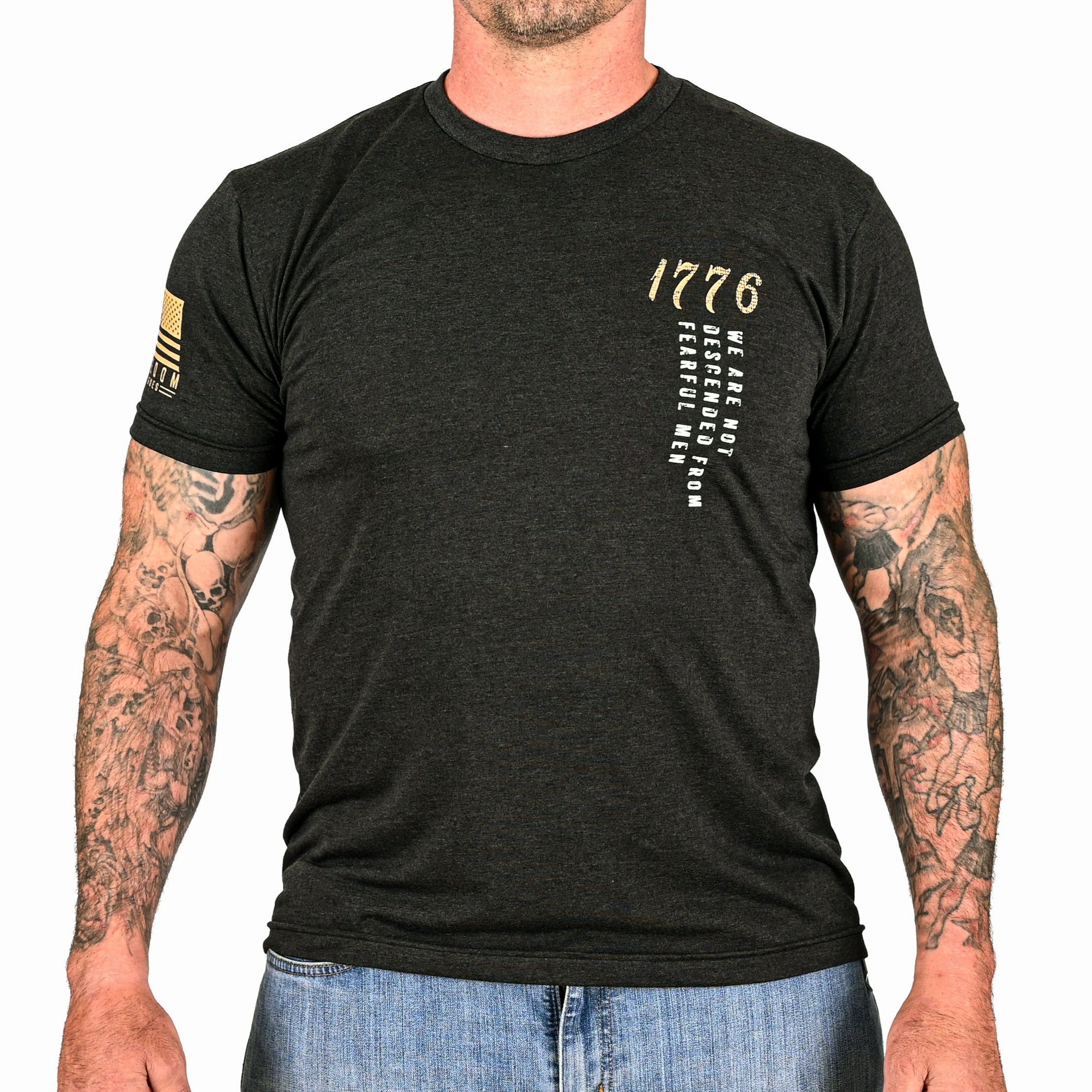 Get We Are Not Descended from Fearful Men Patriotic T-Shirt