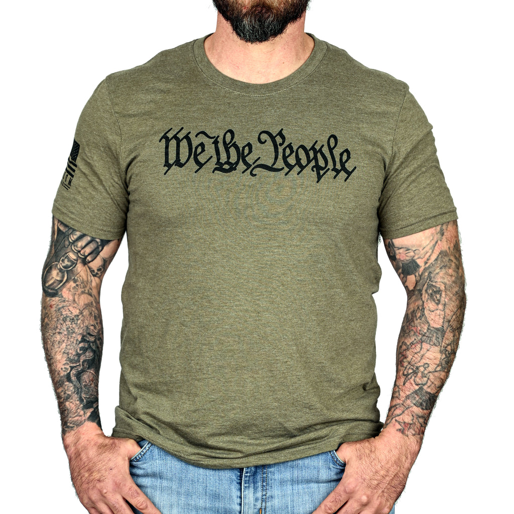 Men's We The People Military Green Patriotic T-Shirt