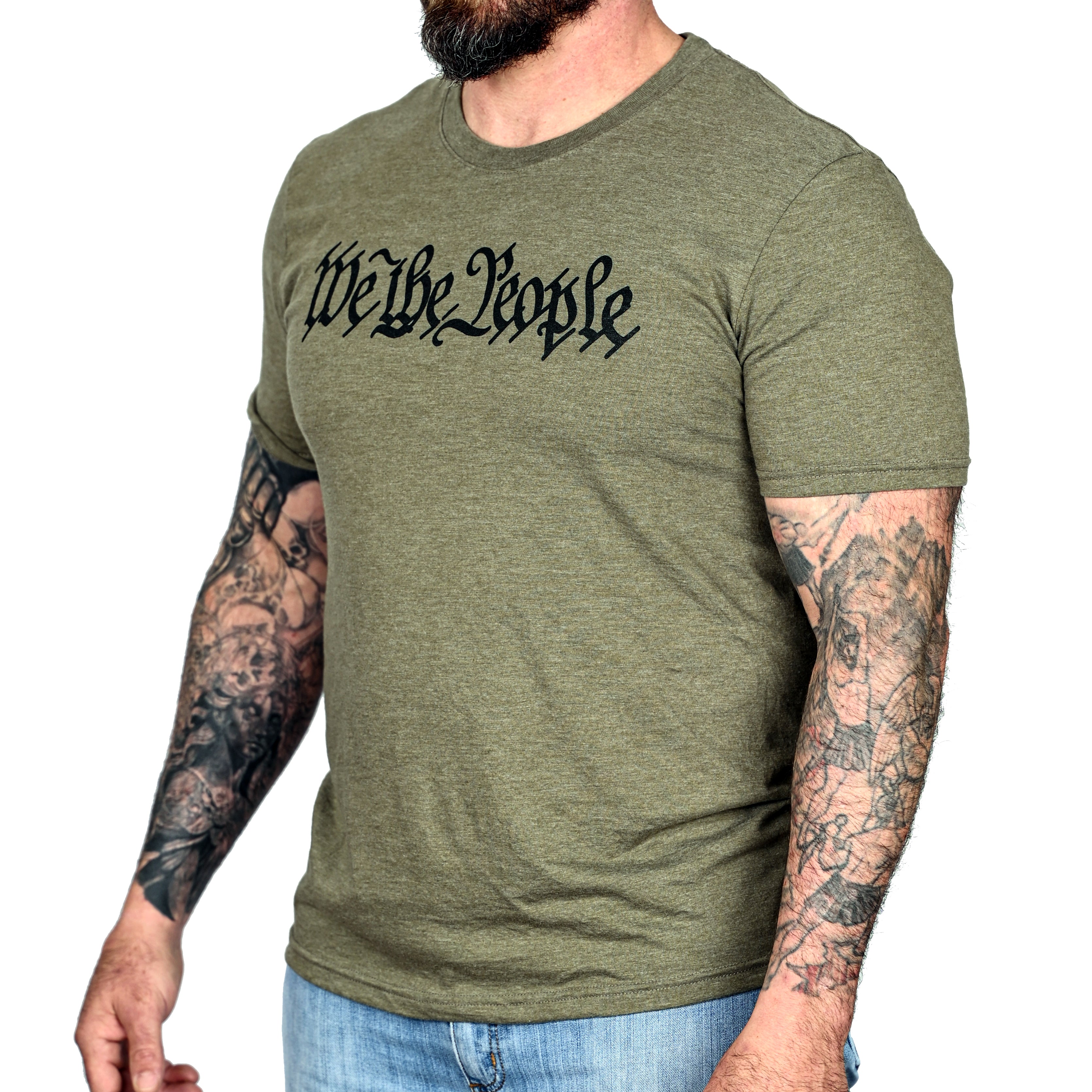 Men's We The People Military Green Patriotic T-Shirt