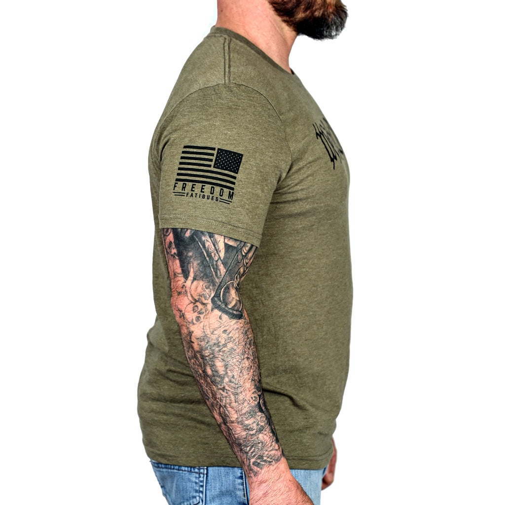 Men's We The People Military Green Patriotic T-Shirt