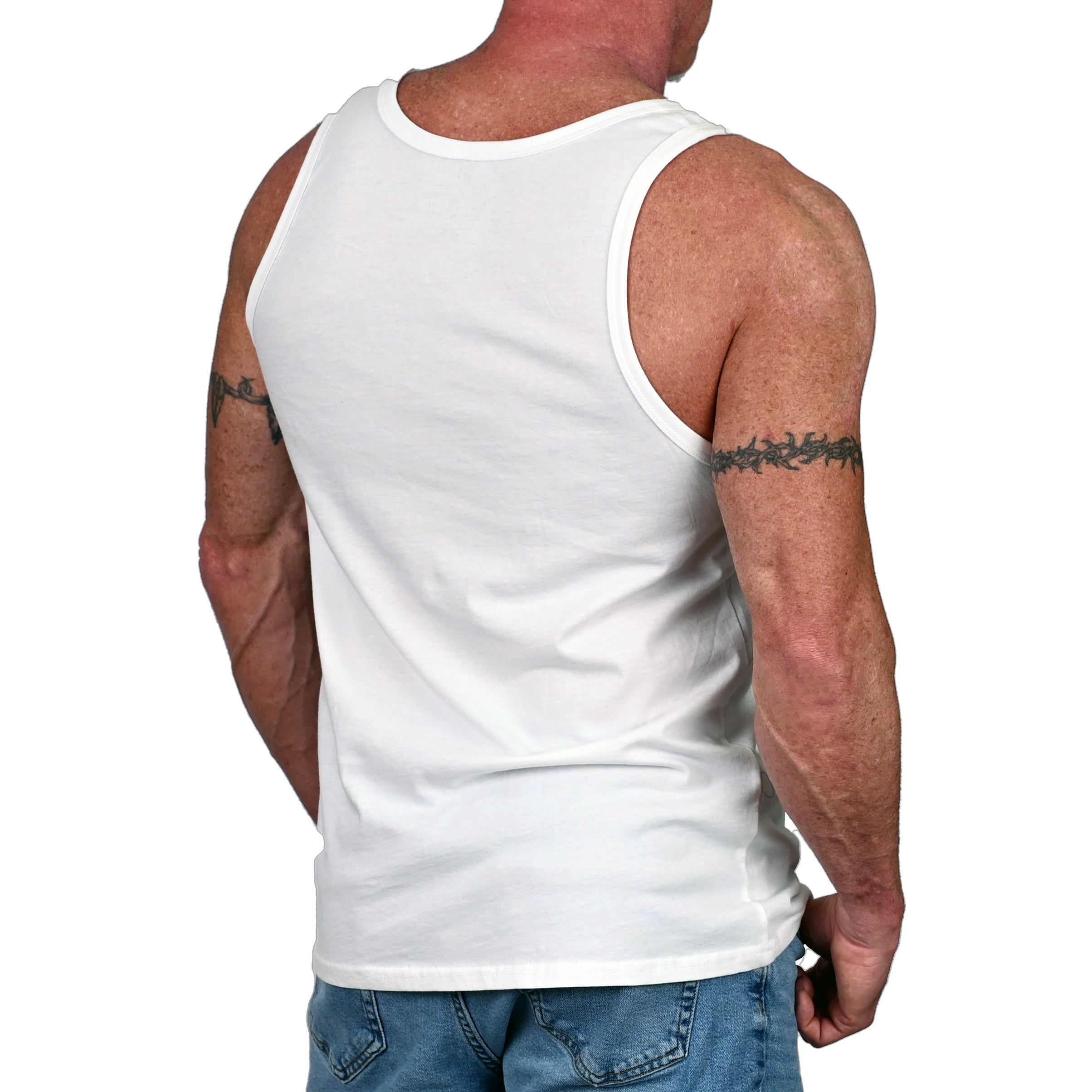 Men's Live Free Patriotic Tank Top Back Right