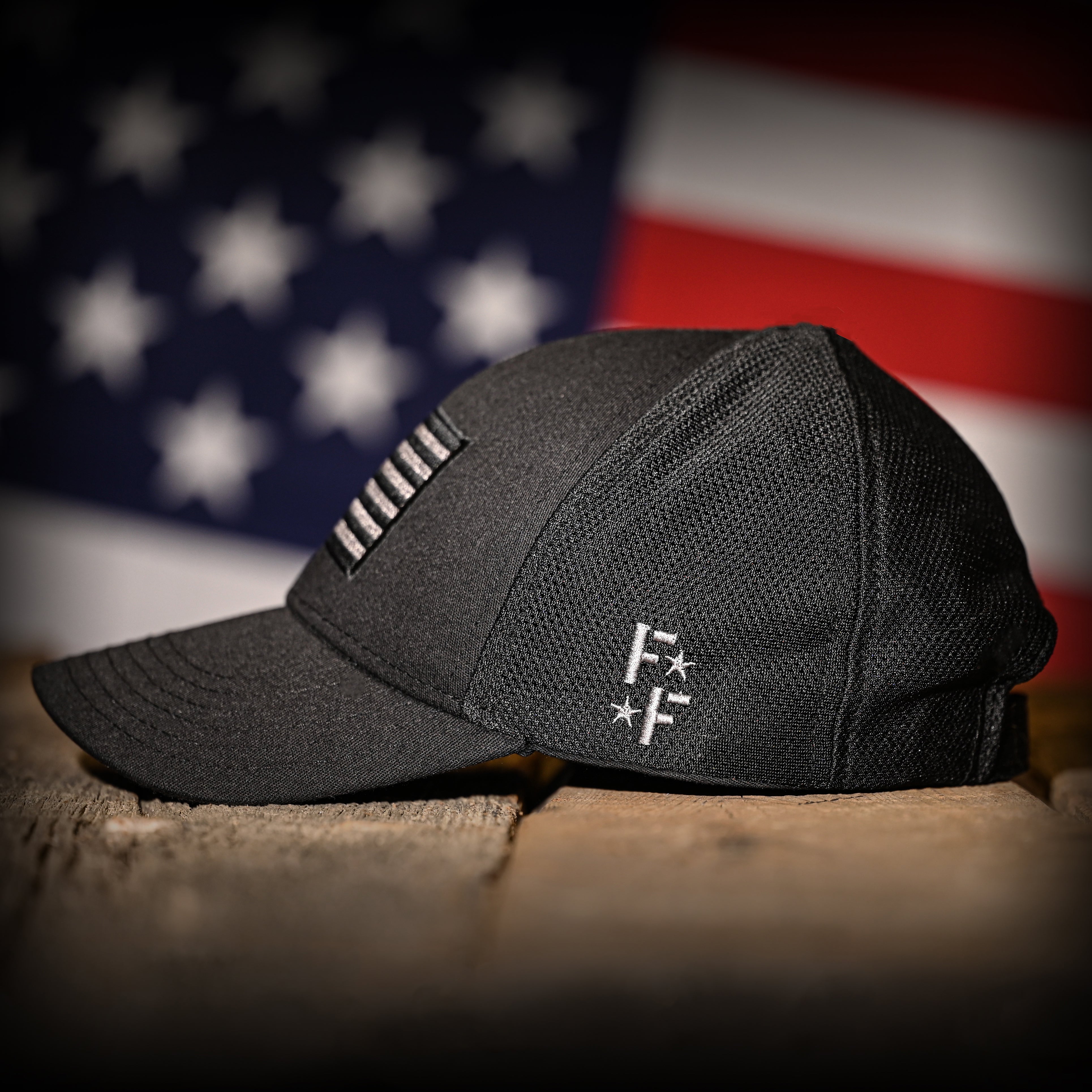 Patriotic Midnight Black American Flag Hat Made in USA | Freedom