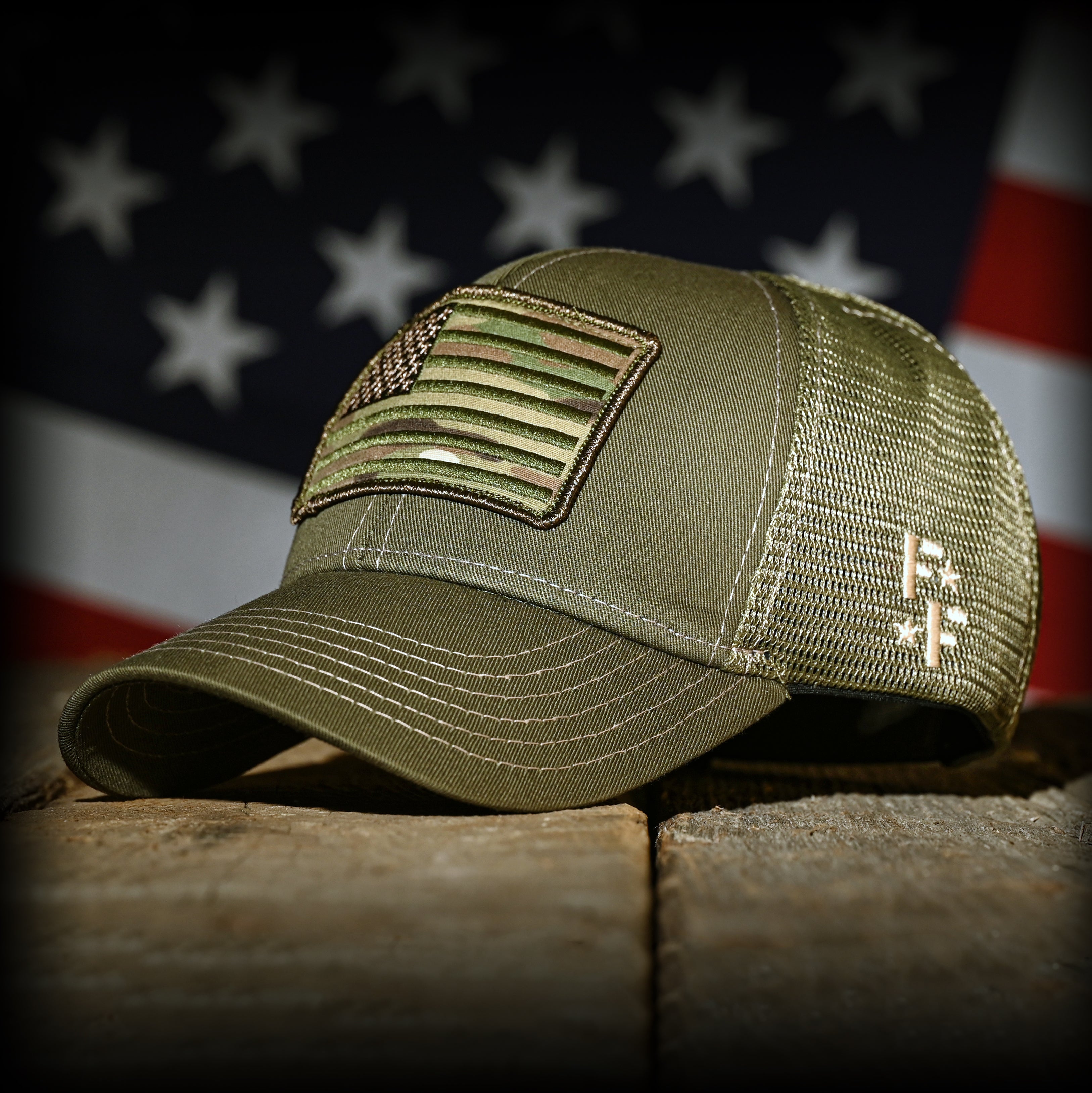 MultiCam American Flag Patch Ball Cap