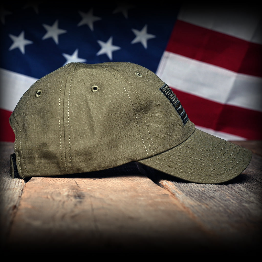 OD Green Ripstop Full Fabric American Flag Range Hat
