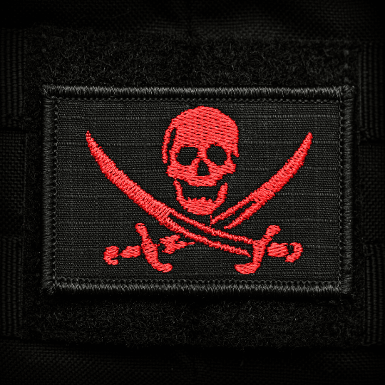 Pirate Jolly Roger 2x3 Velcro Patch