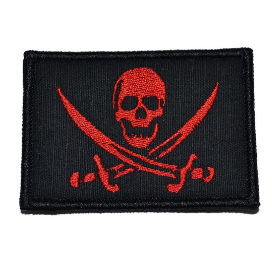 Pirate Jolly Roger 2x3 Velcro Patch