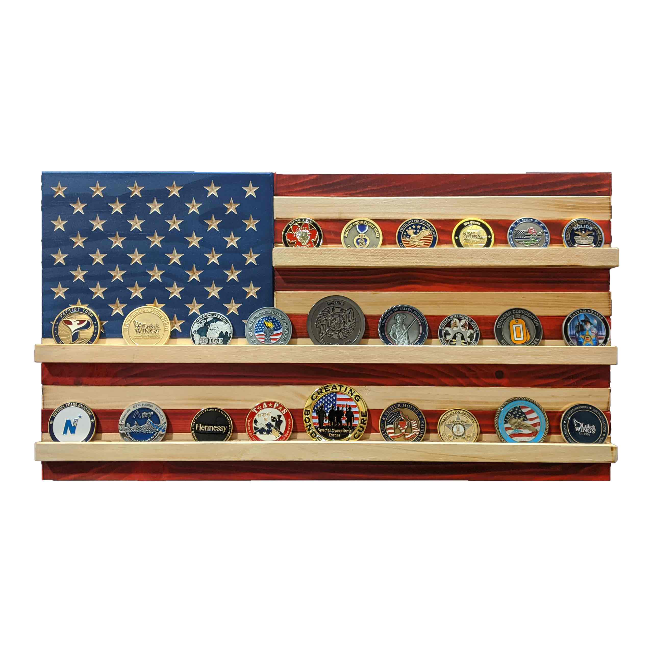 Challenge Coin Holder Flag - Flags of Valor