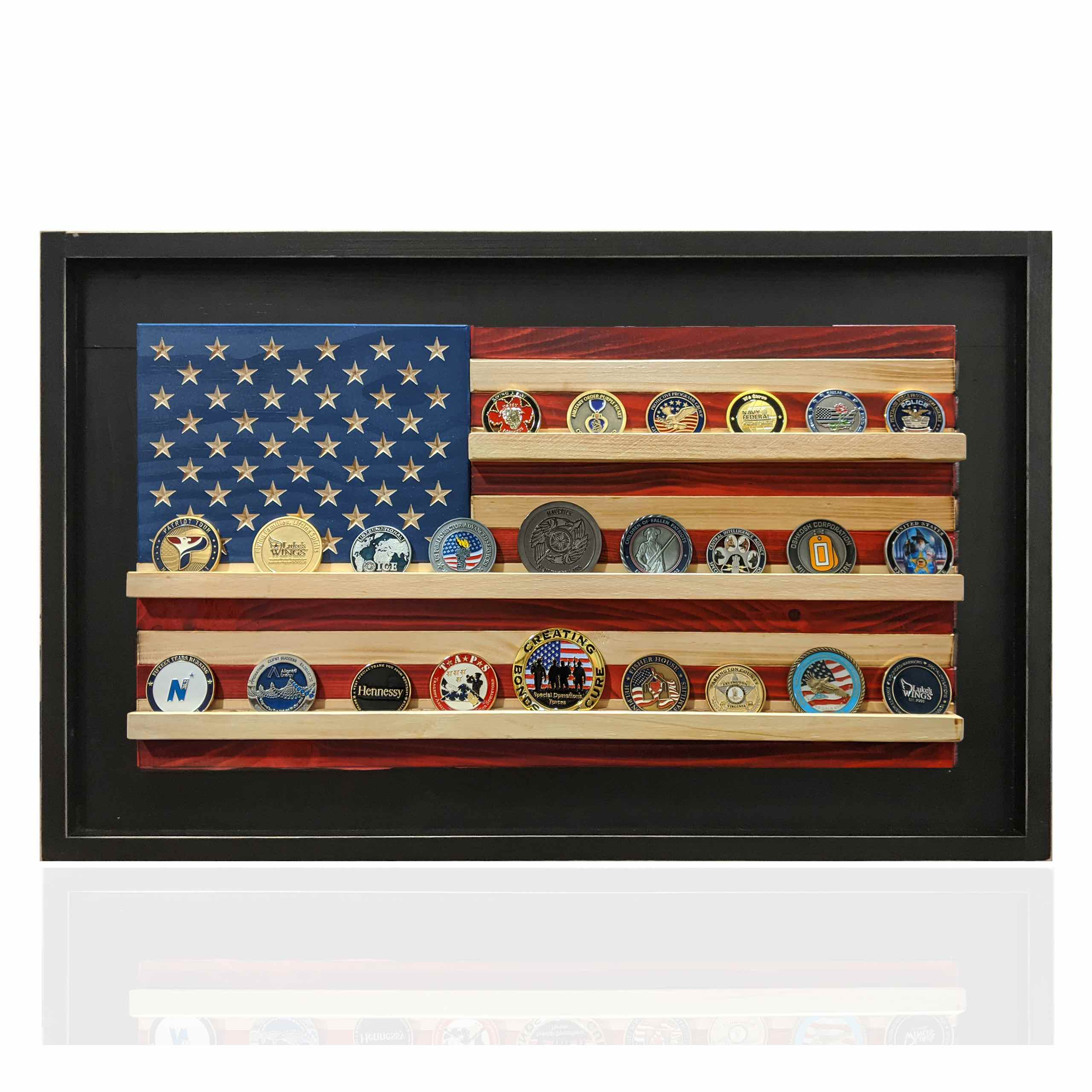Challenge Coin Holder Flag - Flags of Valor