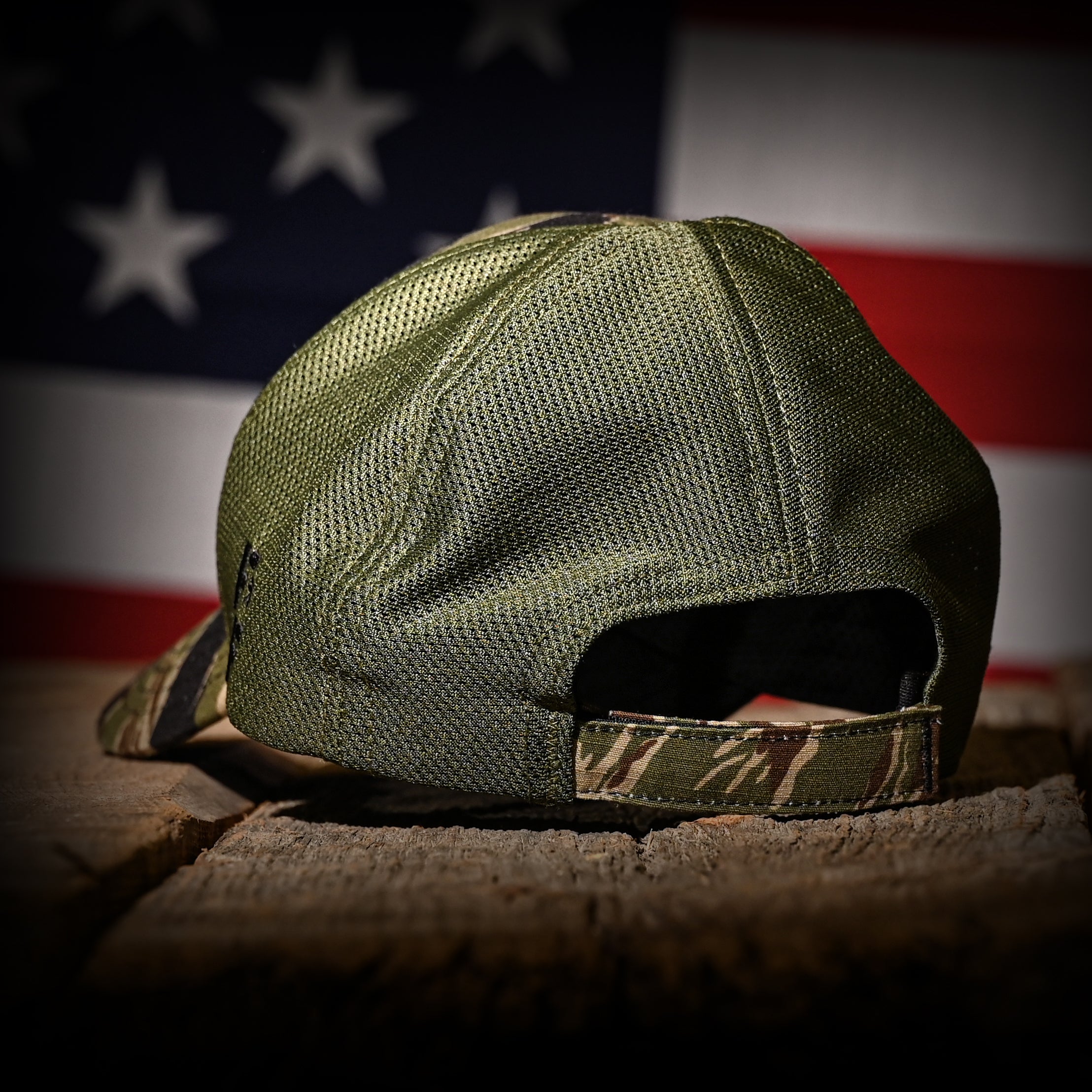 Jungle Tiger Stripe Ripstop American Flag Hat | Freedom Fatigues