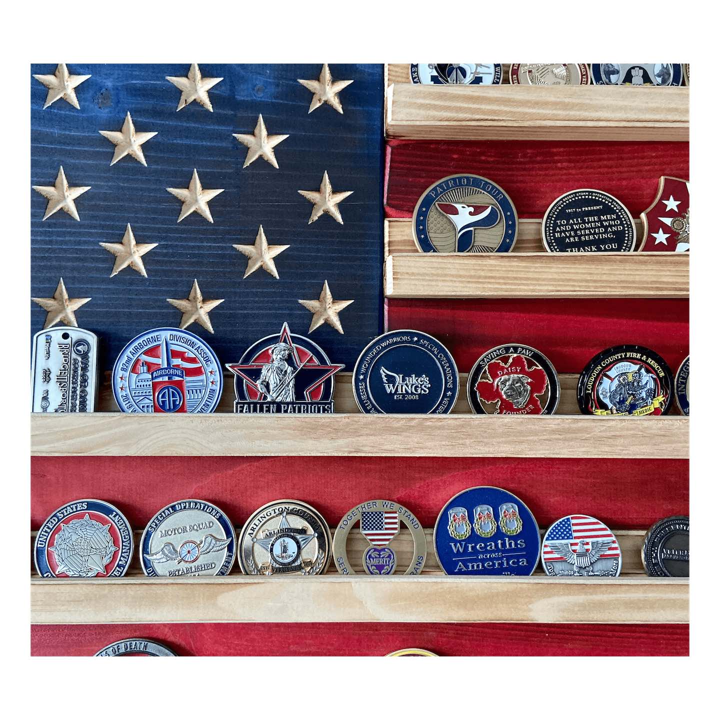 Challenge Coin Holder Flag - Flags of Valor
