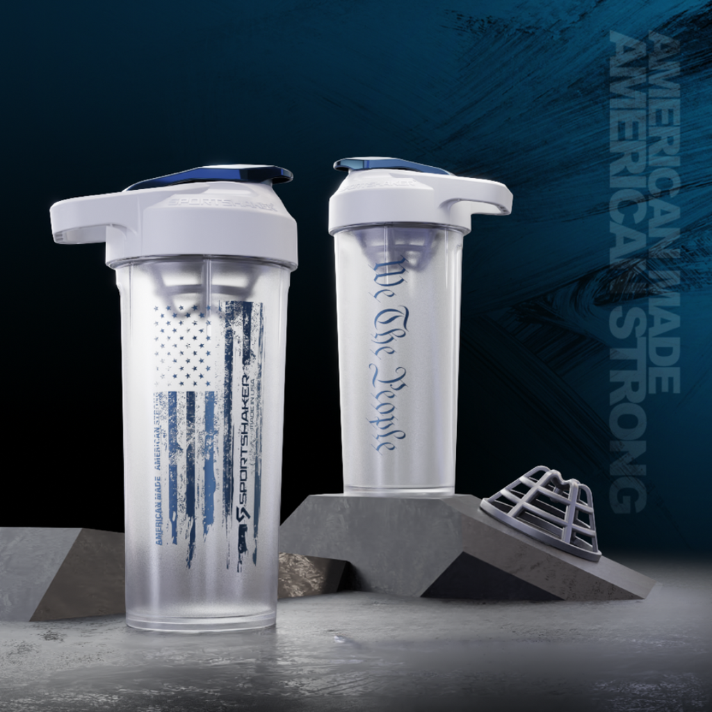 We The People White Shaker Bottle