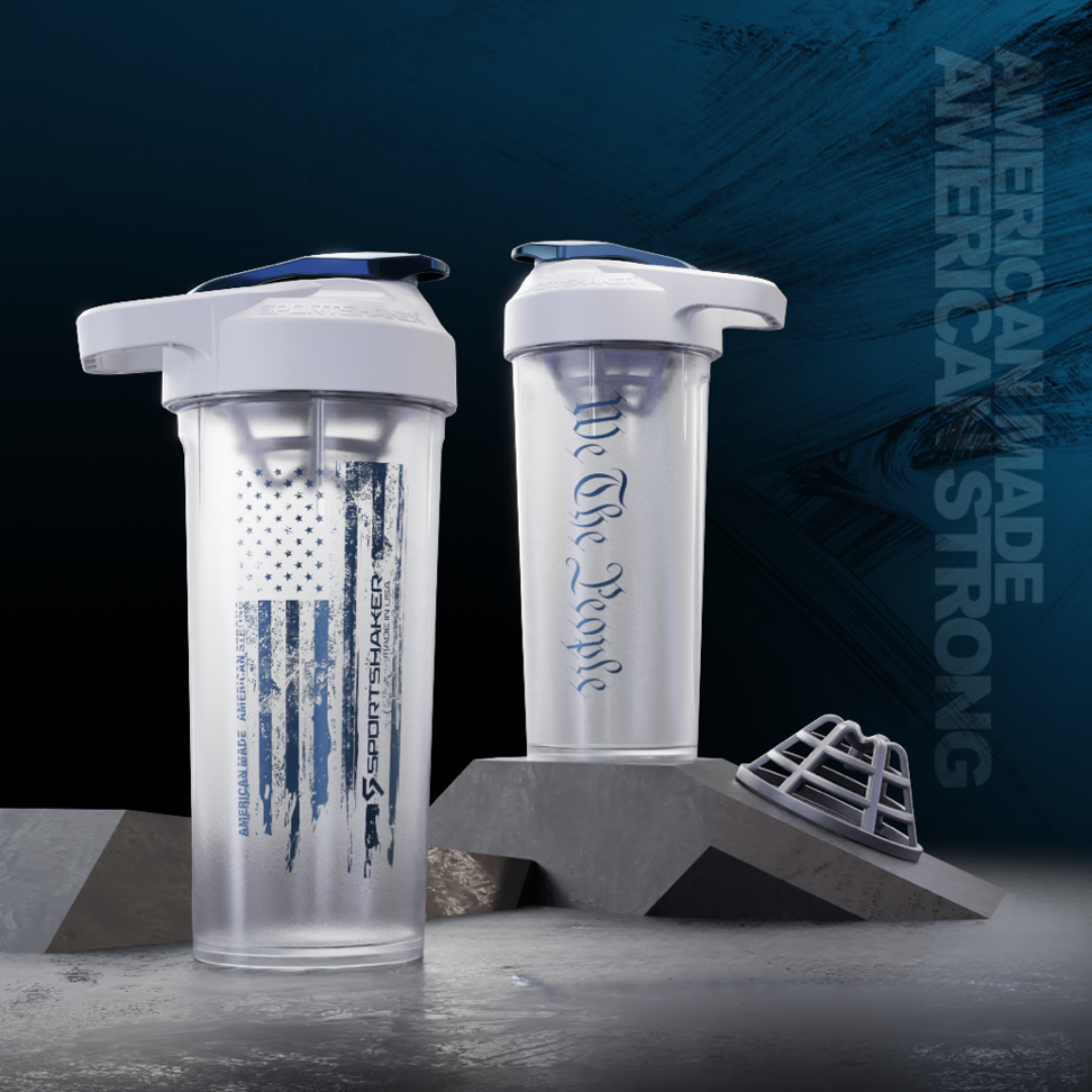 We The People White Shaker Bottle