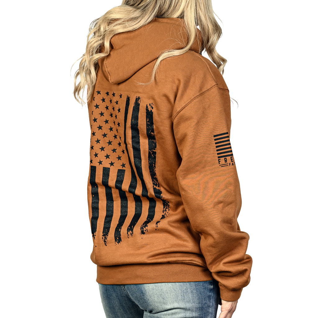 Women's Heavyweight Oversized American Flag Patriotic Hoodie