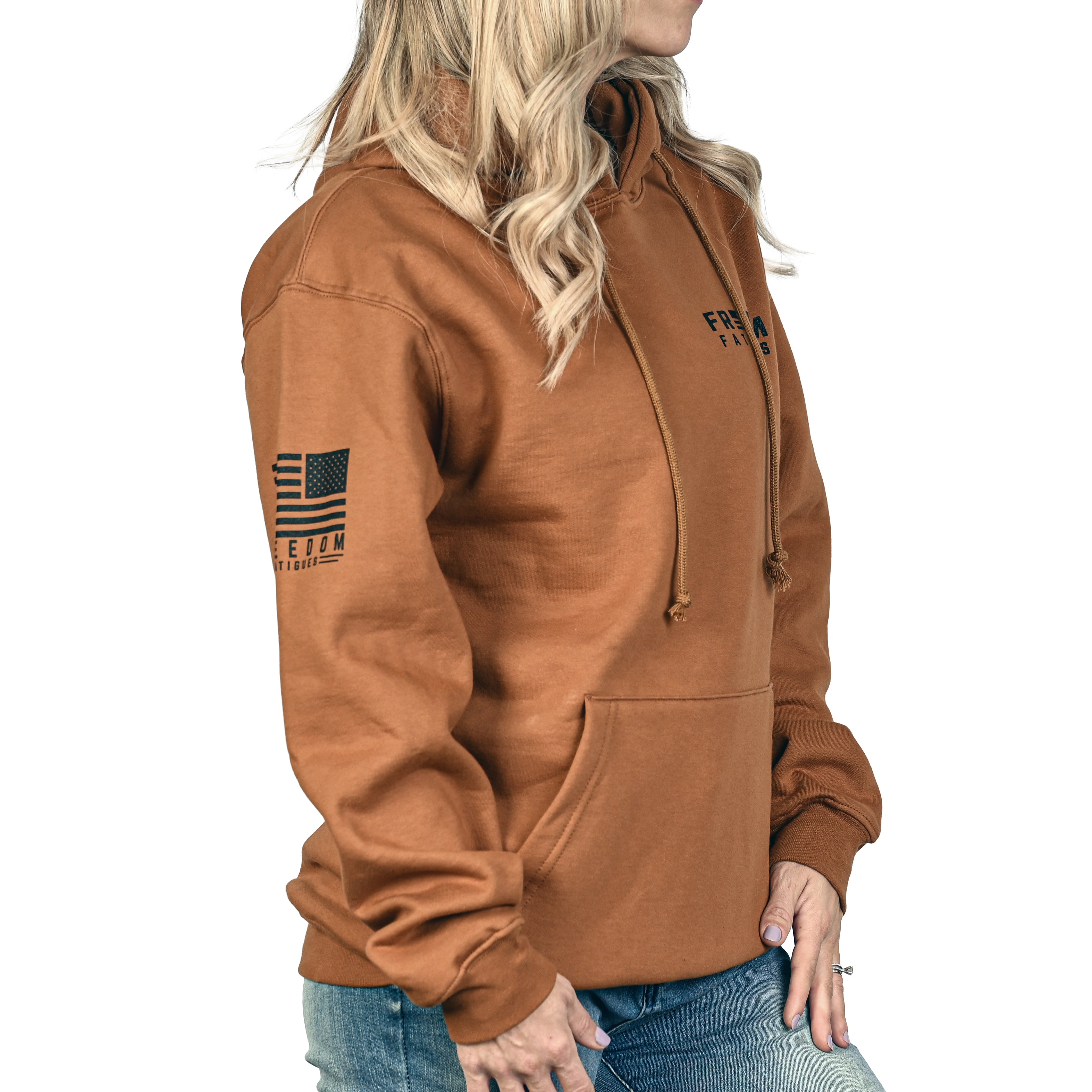 Women's Heavyweight Oversized American Flag Patriotic Hoodie
