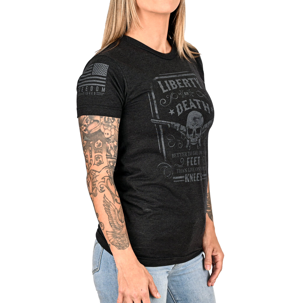 Liberty or Death Patriotic T-Shirt for Women