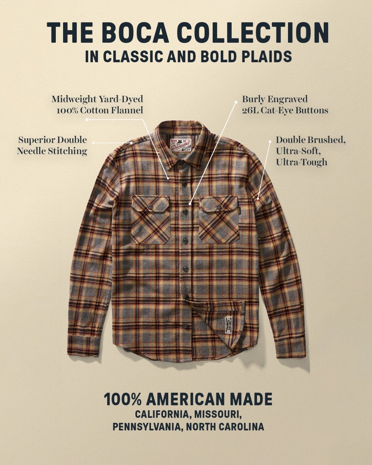 USA Made Boca Flannel Shirt