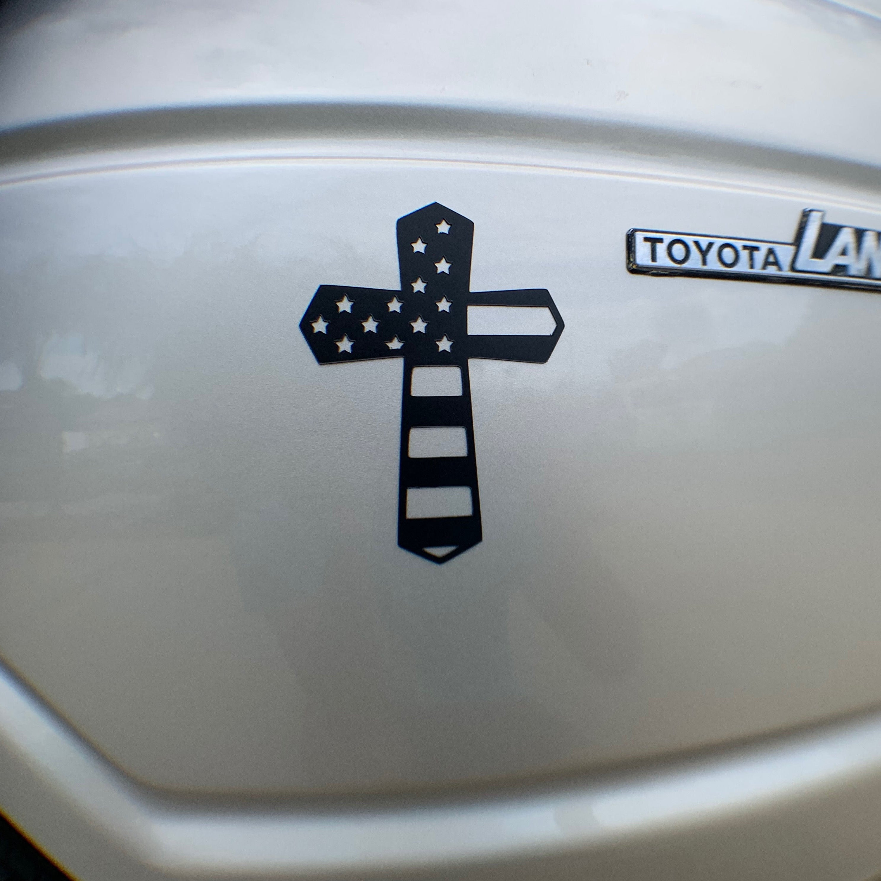 God and Country American Flag Cross Magnet